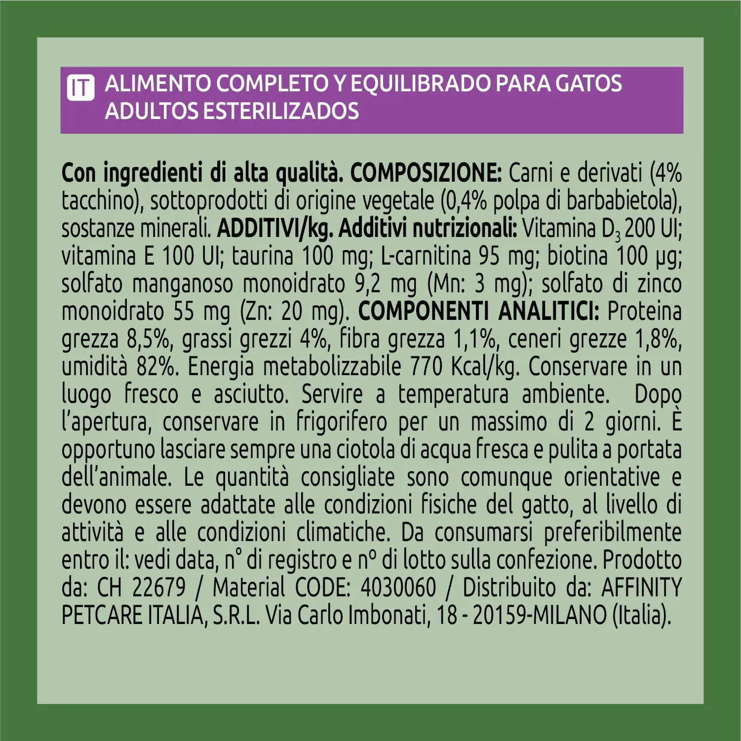 Ultima Fit & Delicious Cibo Umido per Gatti al Tacchino, 24 Buste da 85g - immagine 6