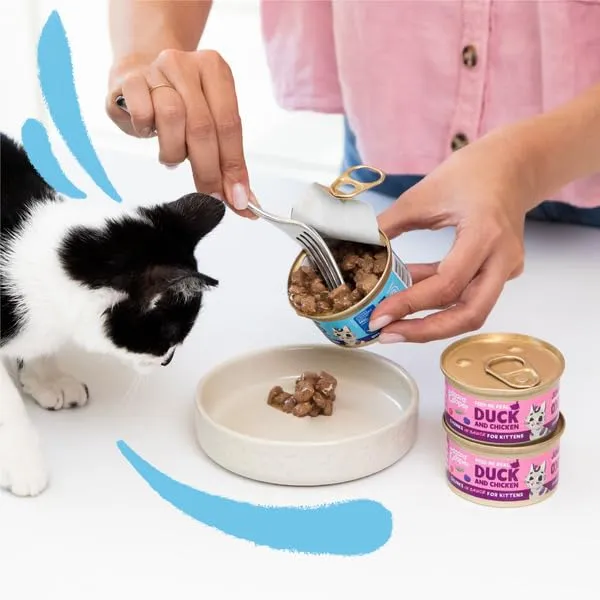Edgard & Cooper Cibo Umido per Gatti Junior, Anatra e Pollo Fresco in Salsa, Senza Cereali, 85g x 18 - immagine 2
