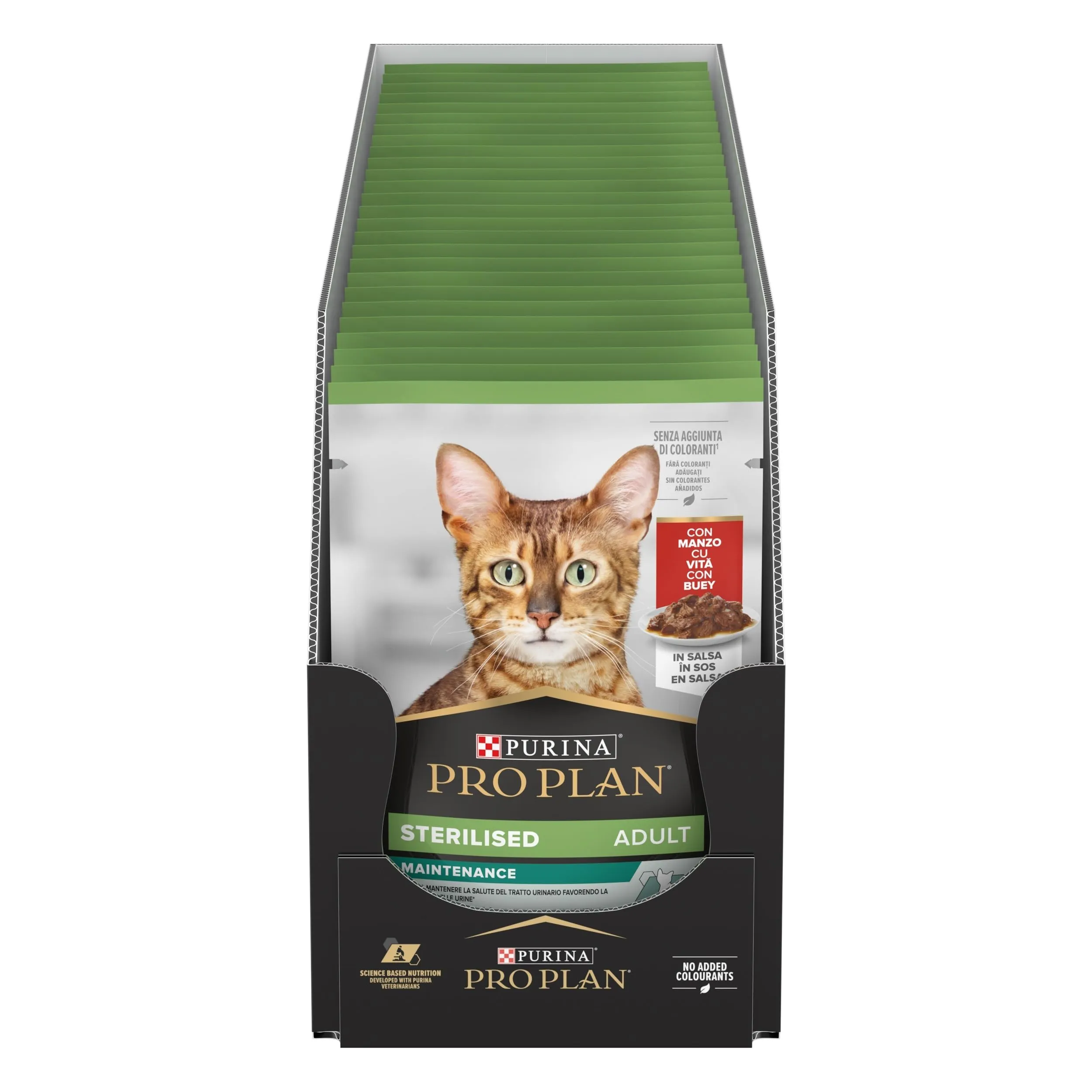 Purina Pro Plan Cibo Umido per Gatti Adulti Sterilizzati Manzo, 26 Bustine da 85g - immagine 1