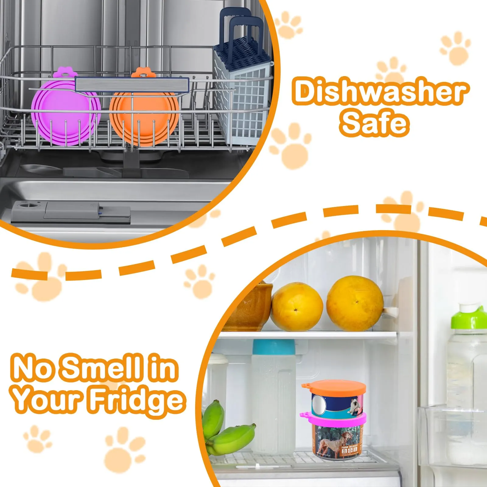 MXTIMWAN Coperture in Silicone per Lattine di Cibo per Animali, Set da 6 Pezzi con Taglia 3 in 1 Universale - immagine 7