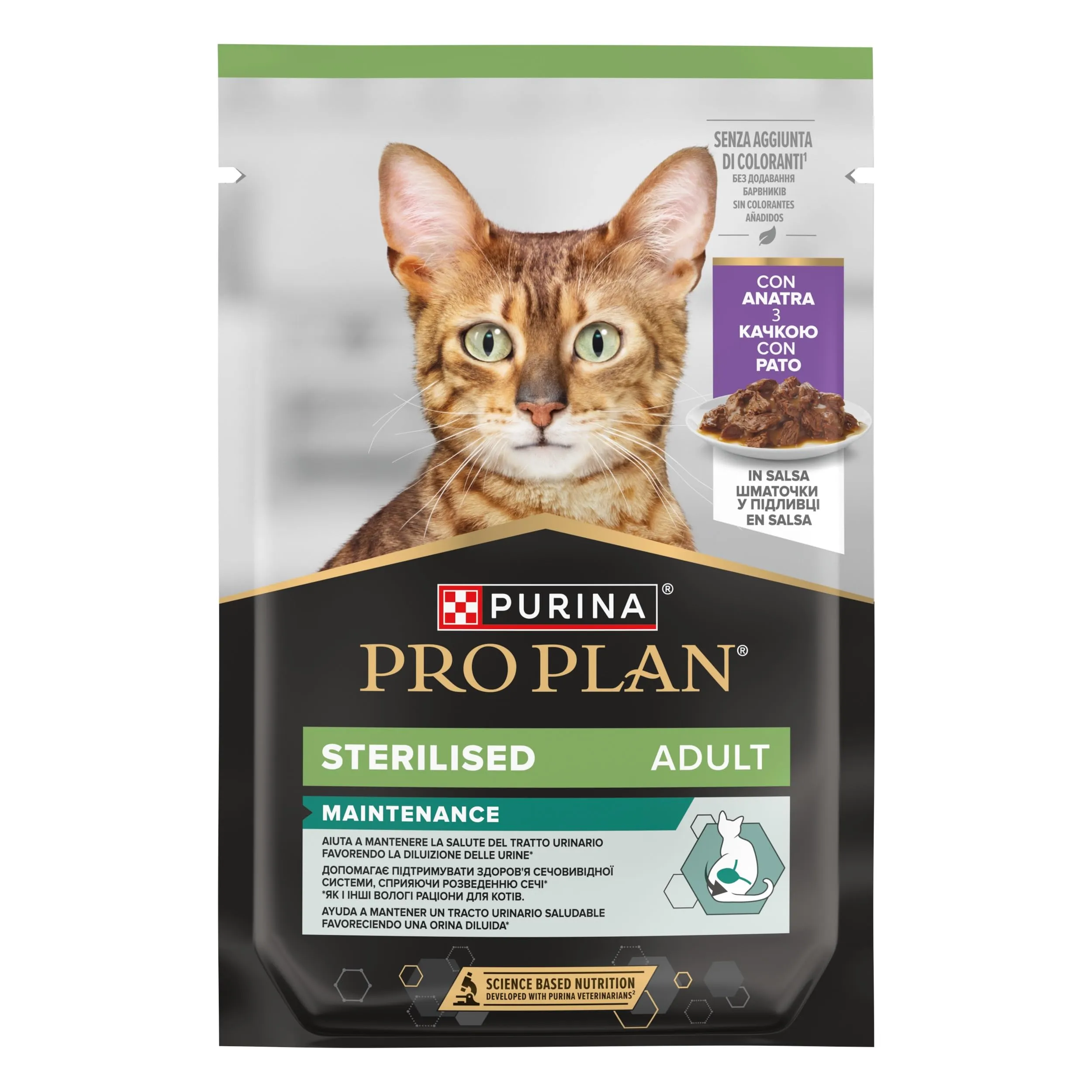 Purina Pro Plan Cibo Umido per Gatti Adulti Sterilizzati all'Anatra, 26 Bustine da 85g - immagine 2