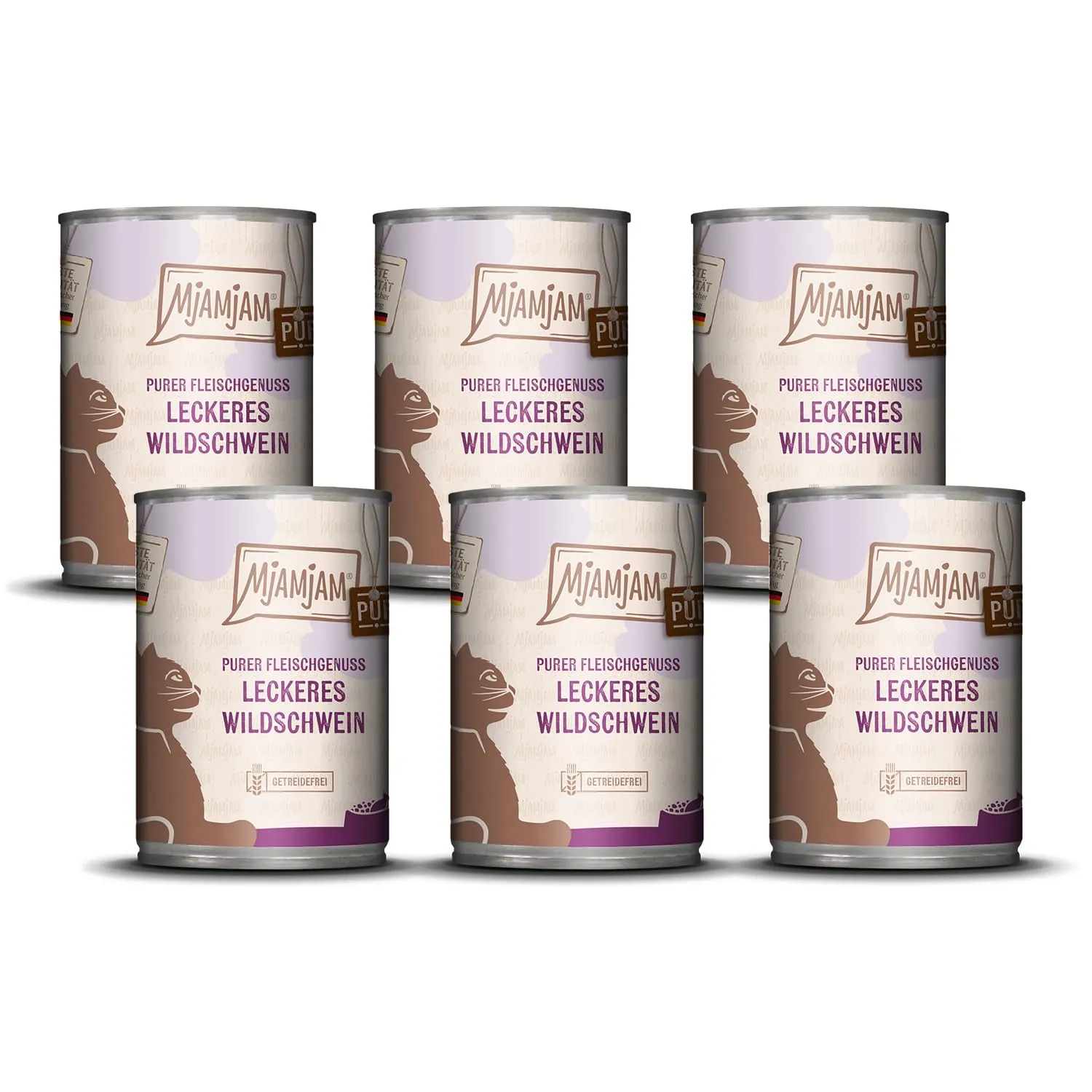 MjAMjAM Cibo Umido per Gatti Cinghiale, Senza Cereali, 6x400g - immagine 1
