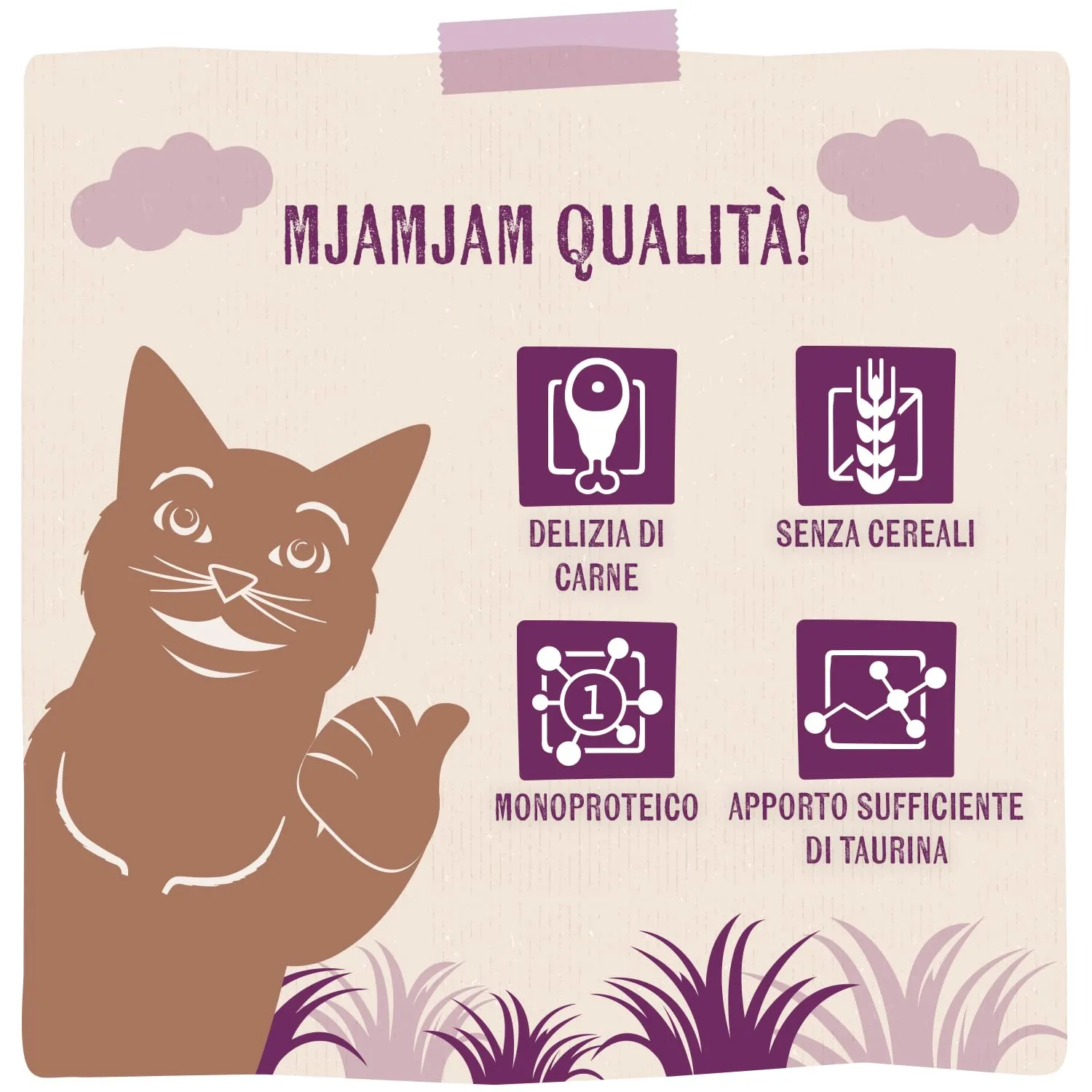 MjAMjAM Cibo Umido per Gatti Cinghiale Senza Cereali, 6x800g - immagine 4