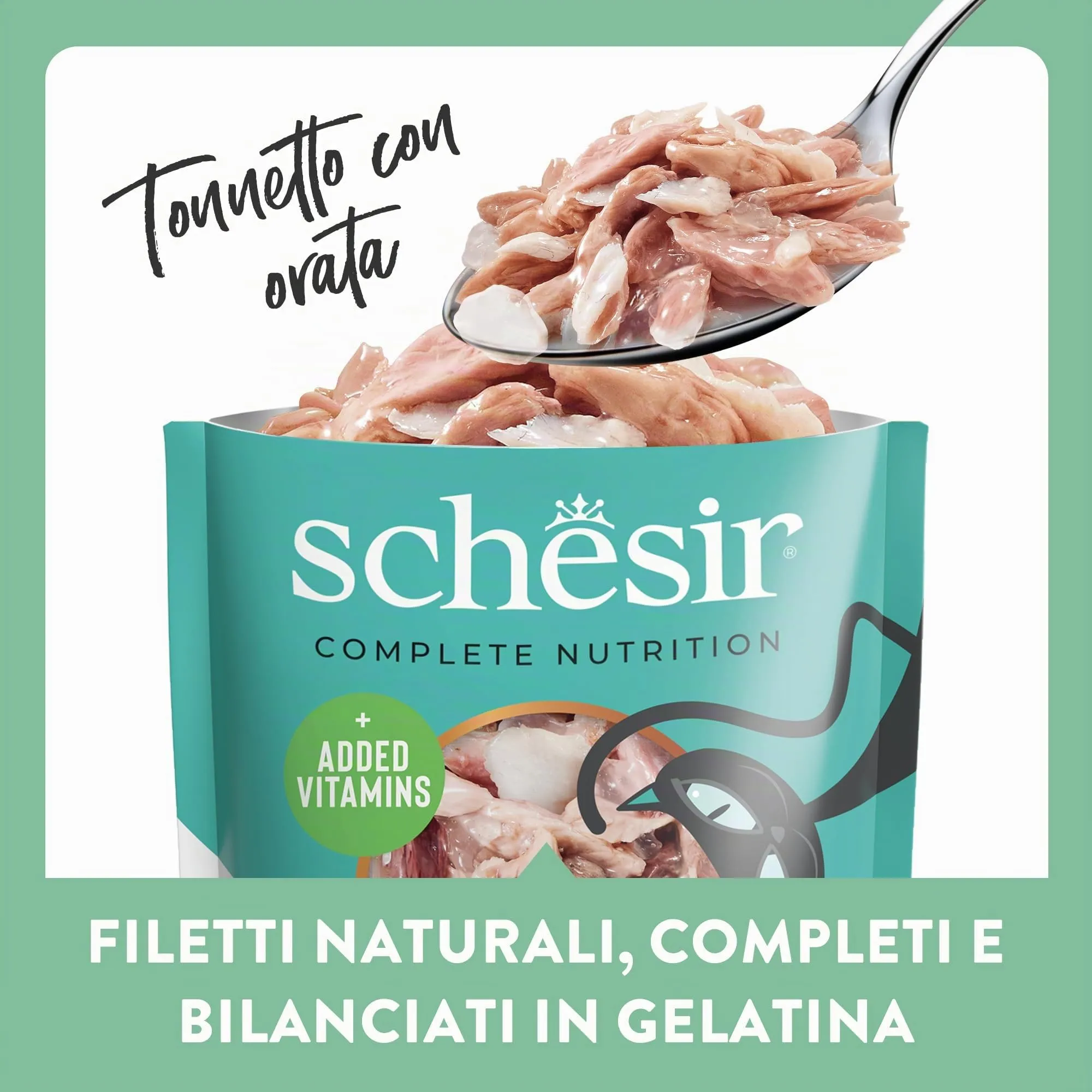 Schesir Tonnetto con Orata in Gelatina Alimento Umido Completo per Gatti 6 x 85g - immagine 4