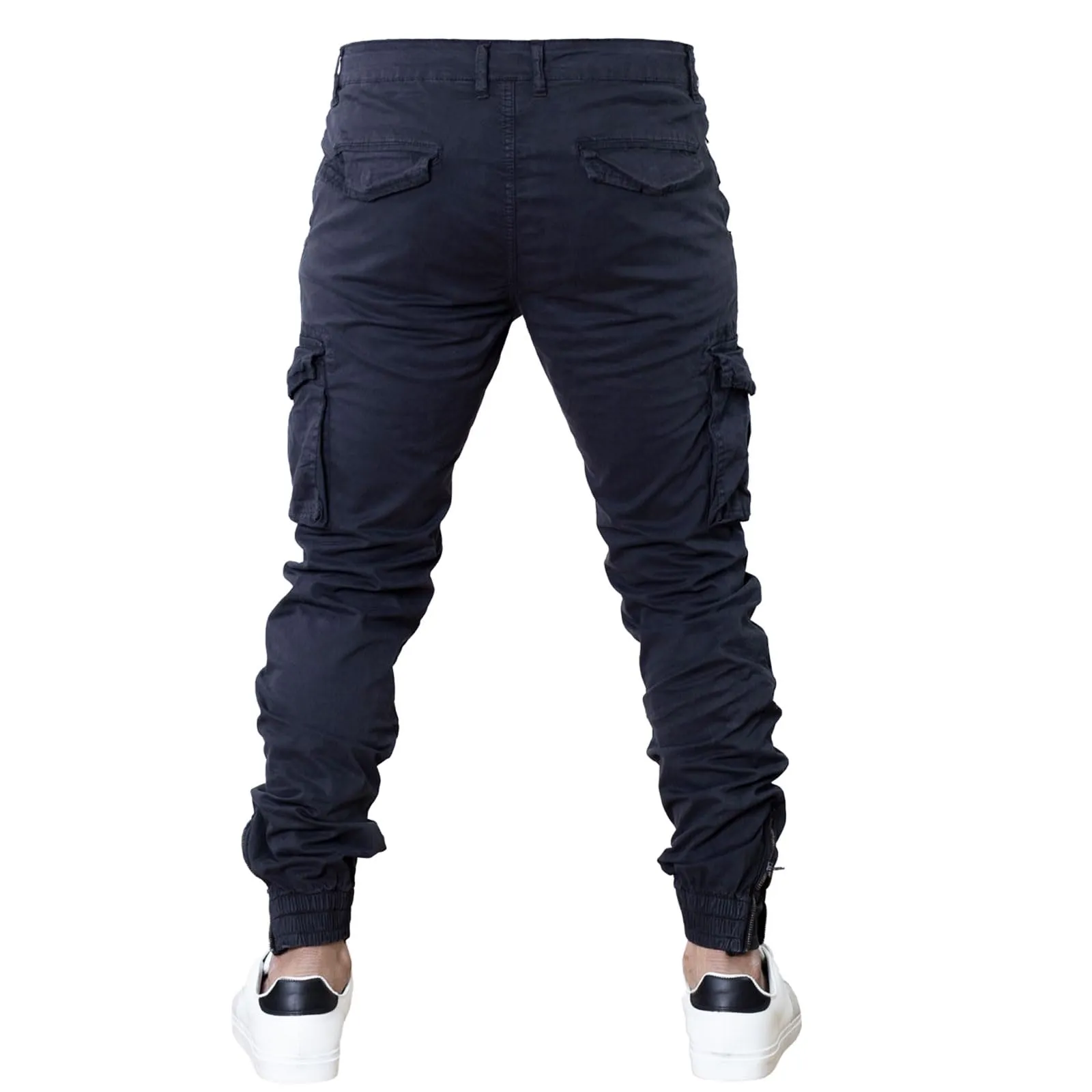 Toocool Pantaloni Cargo Uomo Militari in Cotone G6570 Blu Taglia 48 - immagine 3