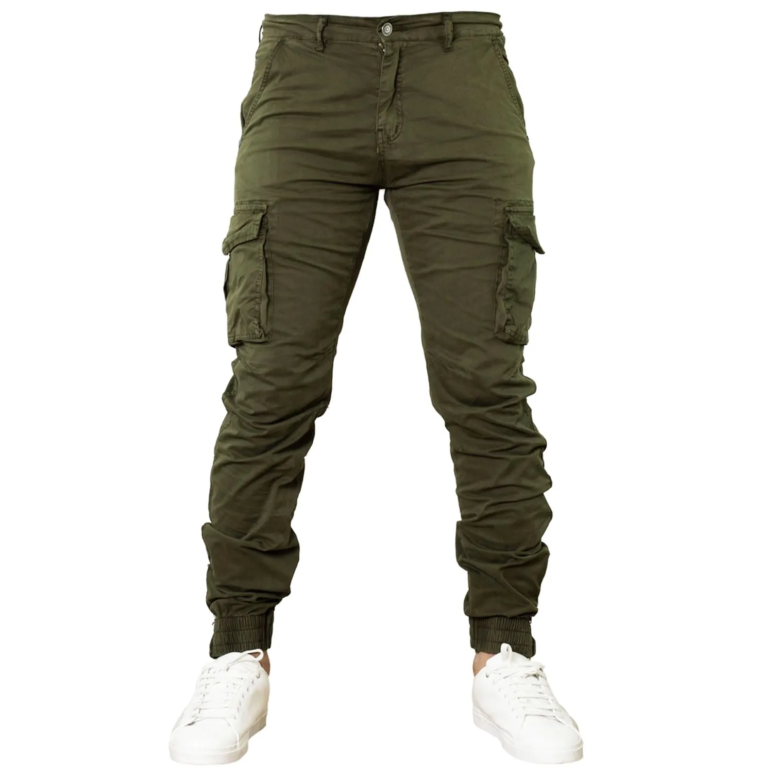 Toocool Pantaloni Cargo Militari Uomo in Cotone G6570 Verde - immagine 1