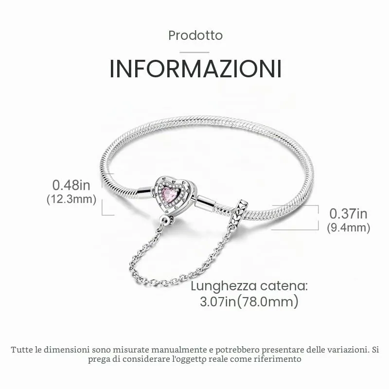 KUNSIR Bracciale Snake in Argento Sterling 925 per Donna, Compatibile con Pandora, 19cm - immagine 5