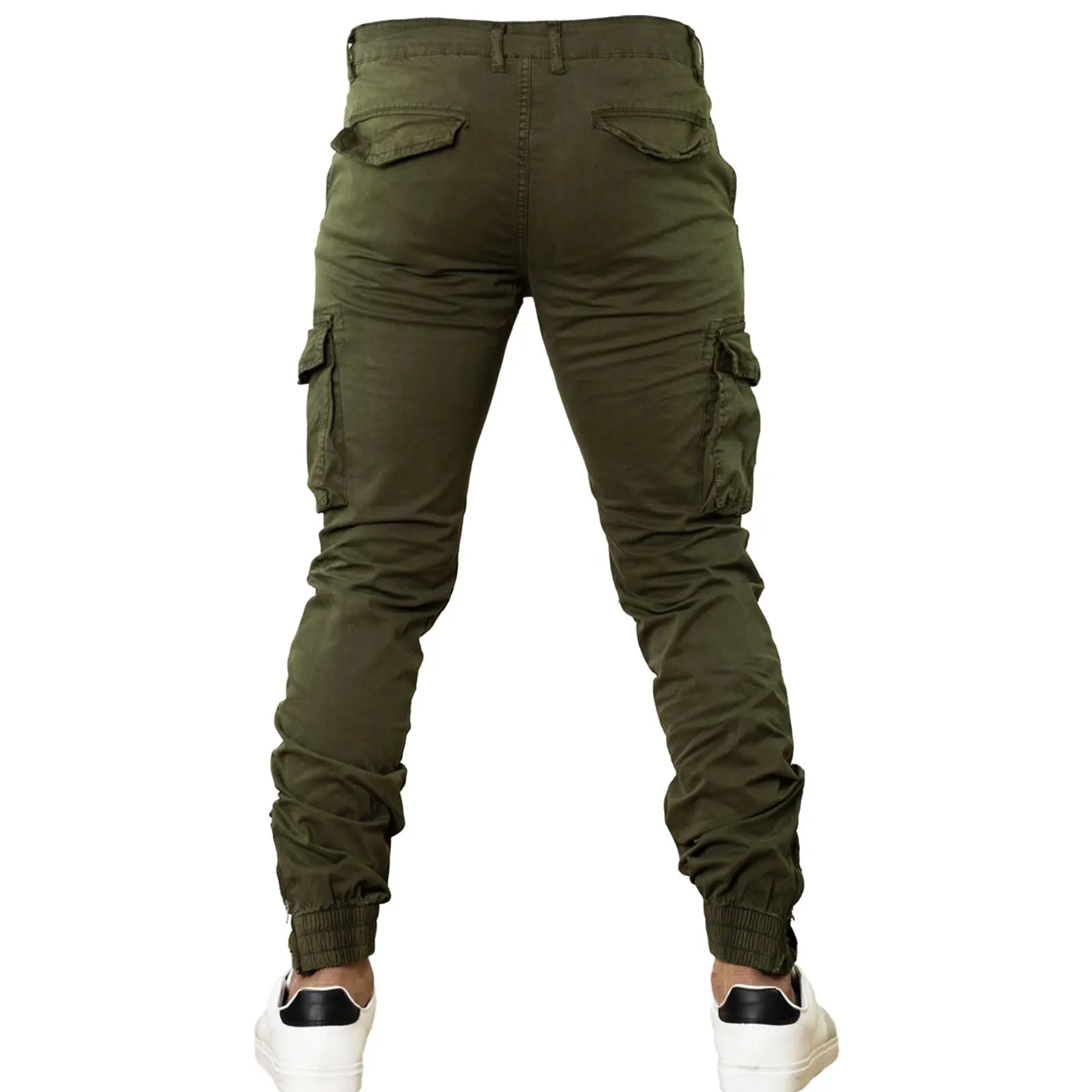 Toocool Pantaloni Cargo Militari Uomo Cotone G6538 Verde 42 - immagine 3