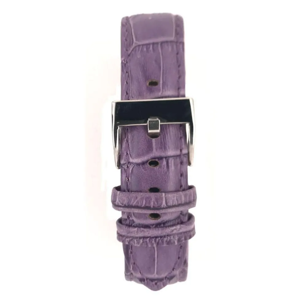Diloy Cinturino Orologio in Pelle Stampa Alligatore 368 Viola 28mm - immagine 3