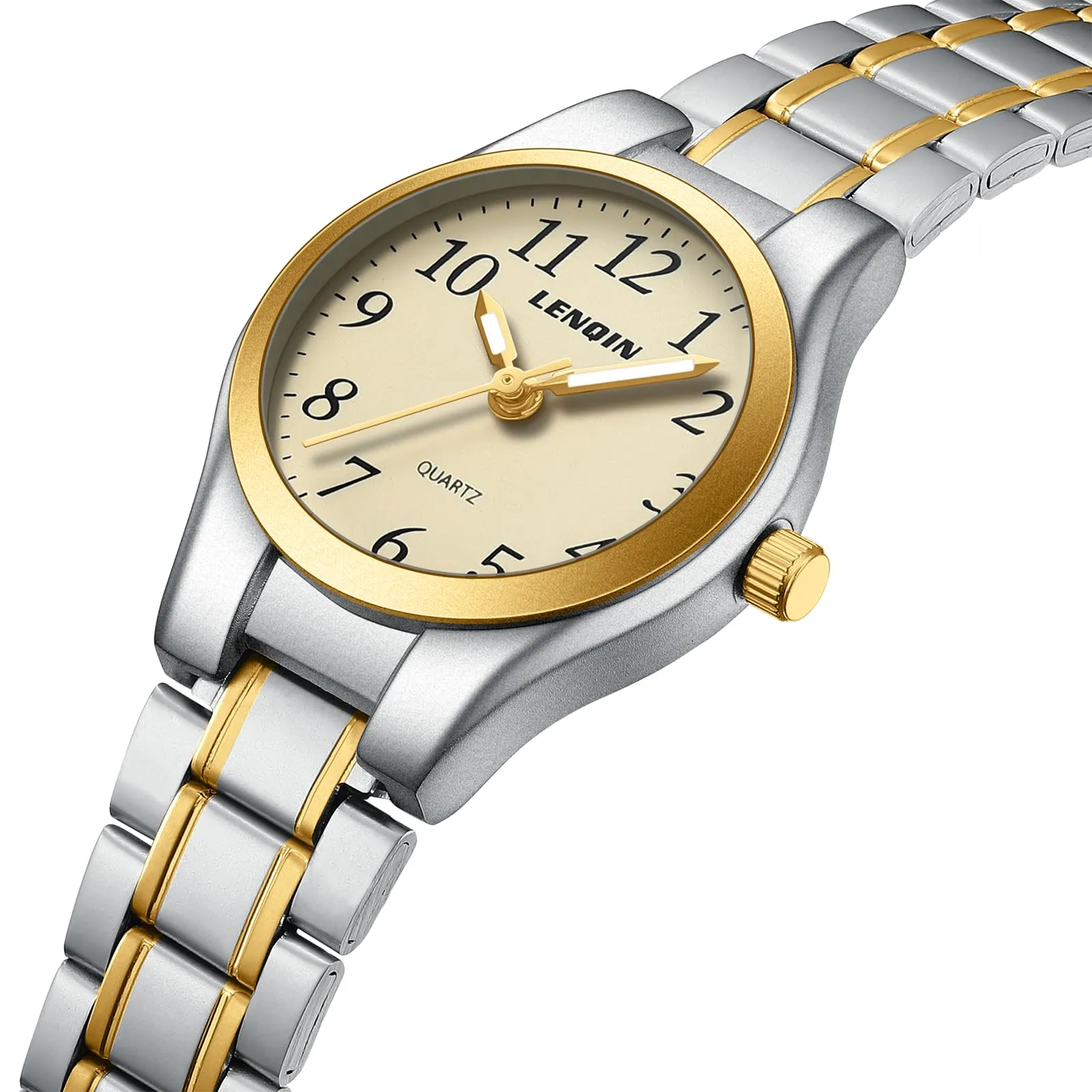 LN LENQIN Orologio Donna Analogico al Quarzo in Acciaio Inossidabile L0145 - immagine 3