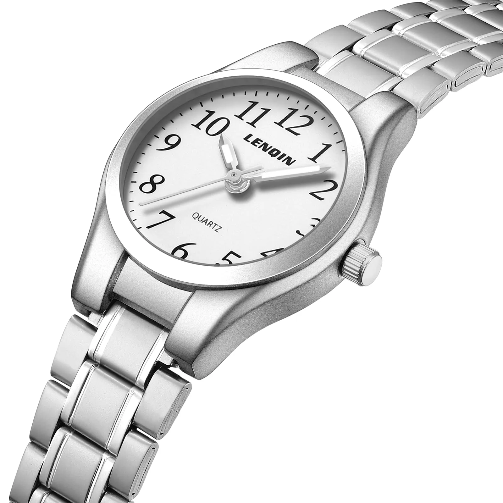 LN LENQIN Orologio Donna Analogico al Quarzo in Acciaio Inossidabile L0145 - immagine 3