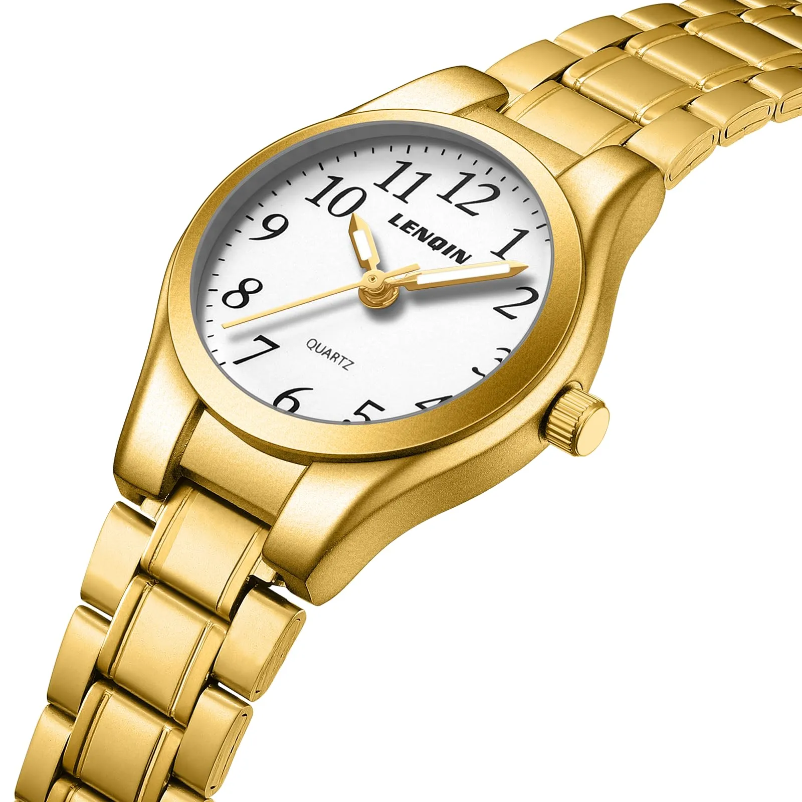 LN LENQIN Orologio Donna Analogico Quarzo L0145 Cinturino in Pelle - immagine 3
