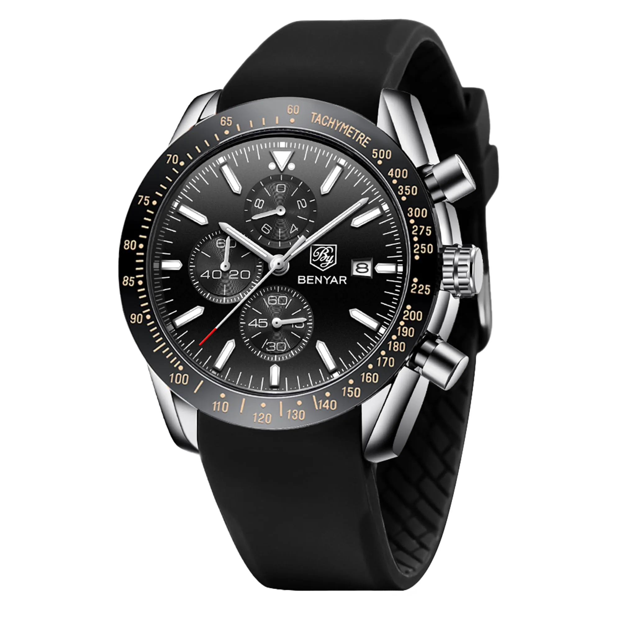 Benyar BY-5140 Orologio da Uomo Cronografo Analogico al Quarzo Impermeabile - immagine 1