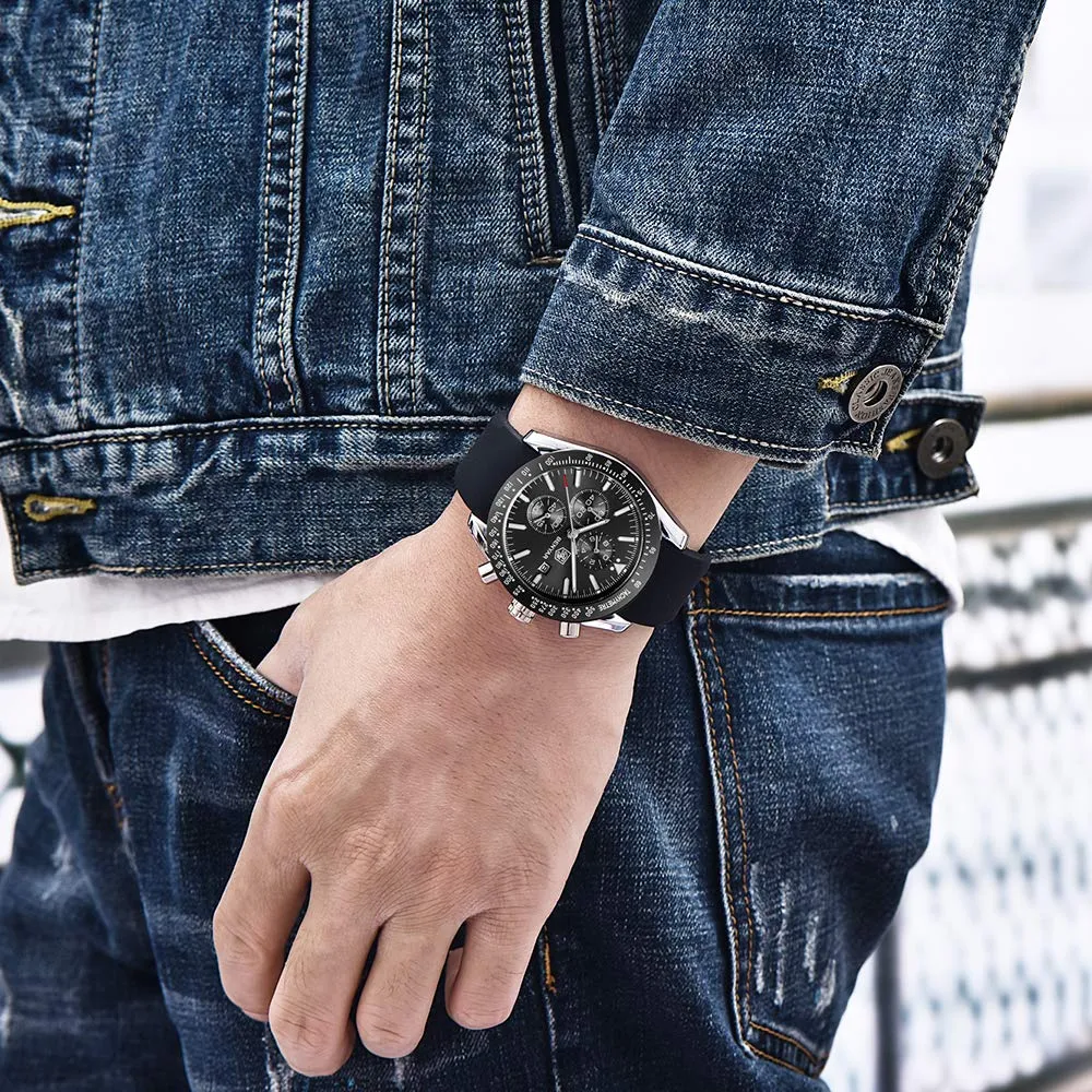 Benyar BY-5140 Orologio da Uomo Cronografo Analogico al Quarzo Impermeabile - immagine 3