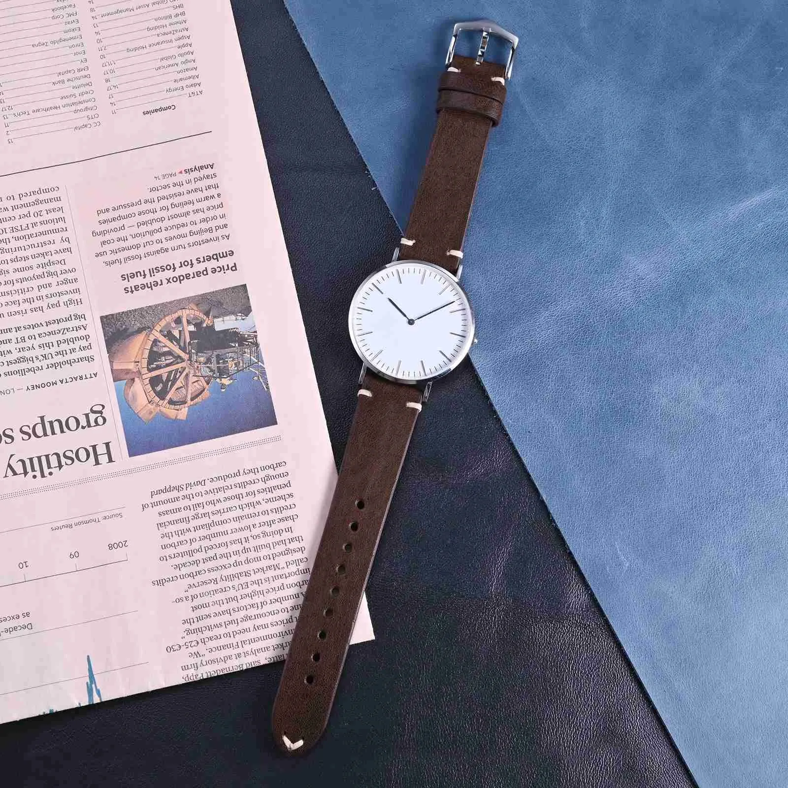 BISONSTRAP Cinturino in Pelle per Orologio Uomo, Sgancio Rapido, 20mm, Marrone Caffè con Fibbia Nera - immagine 8