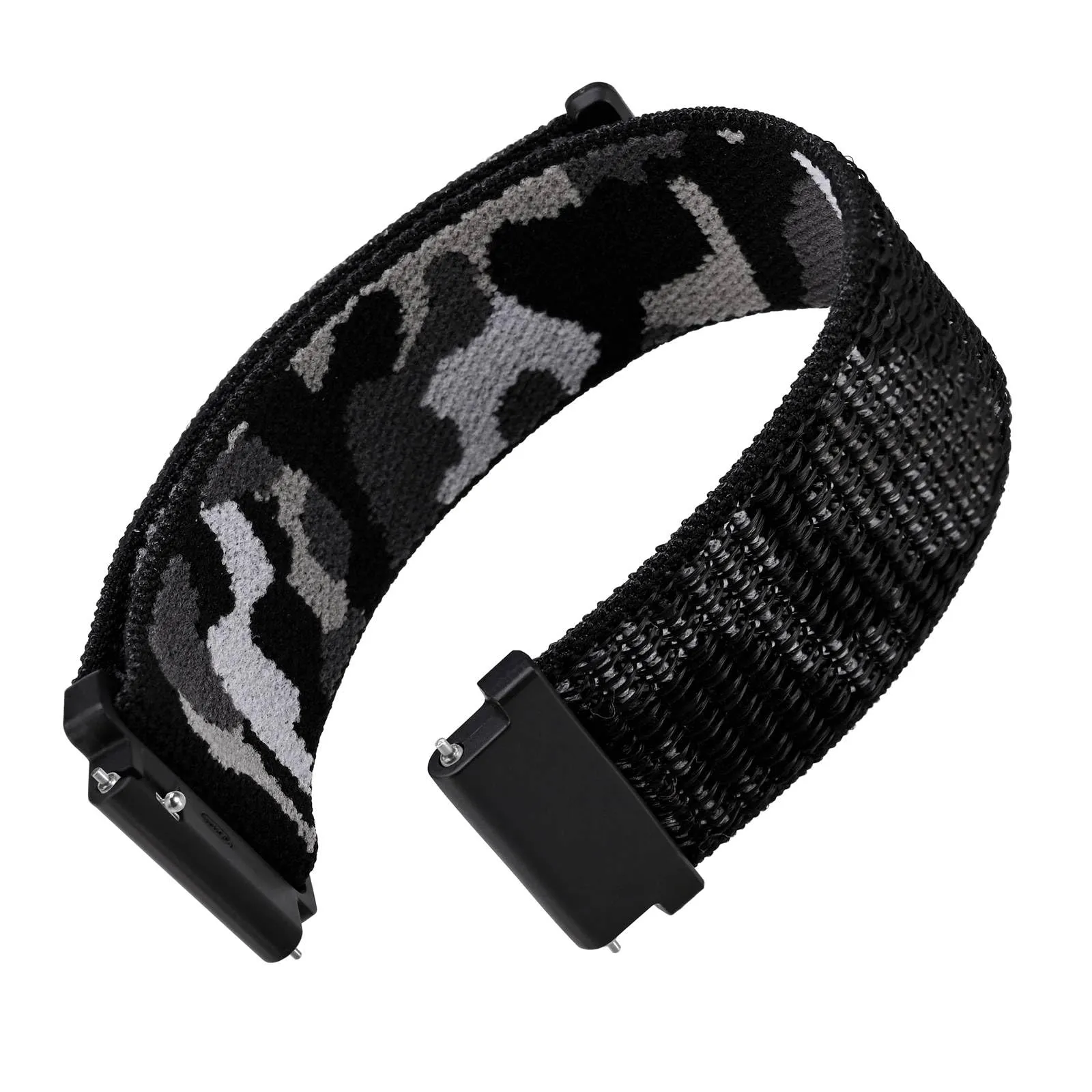 WOCCI Sportivo Cinturino in Nylon 18mm a Sgancio Rapido (Camo Nero) - immagine 1