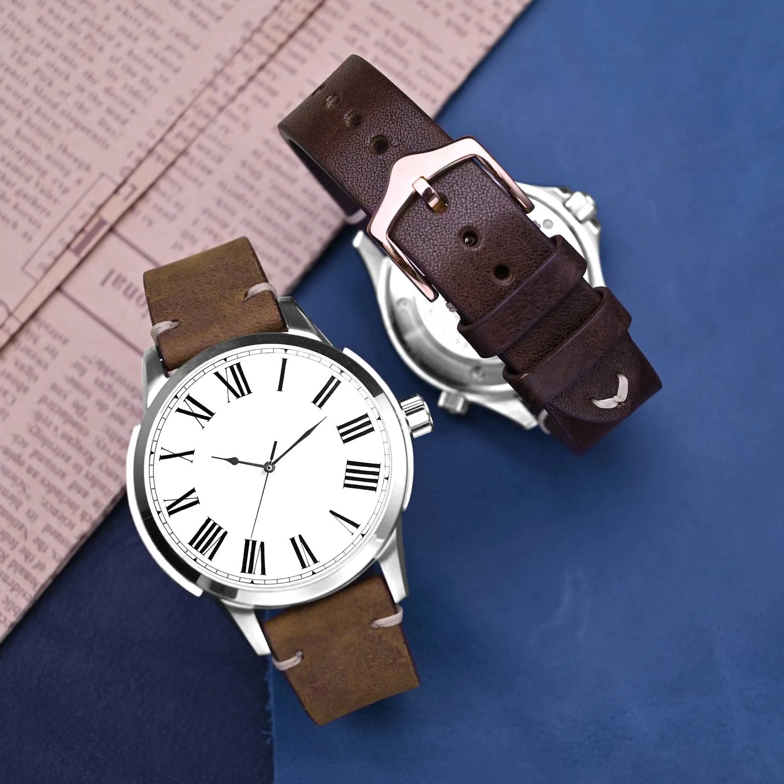 BISONSTRAP Cinturino in Pelle per Orologio da Uomo, Sgancio Rapido, 23mm, Marrone Sella con Fibbia Nera - immagine 2
