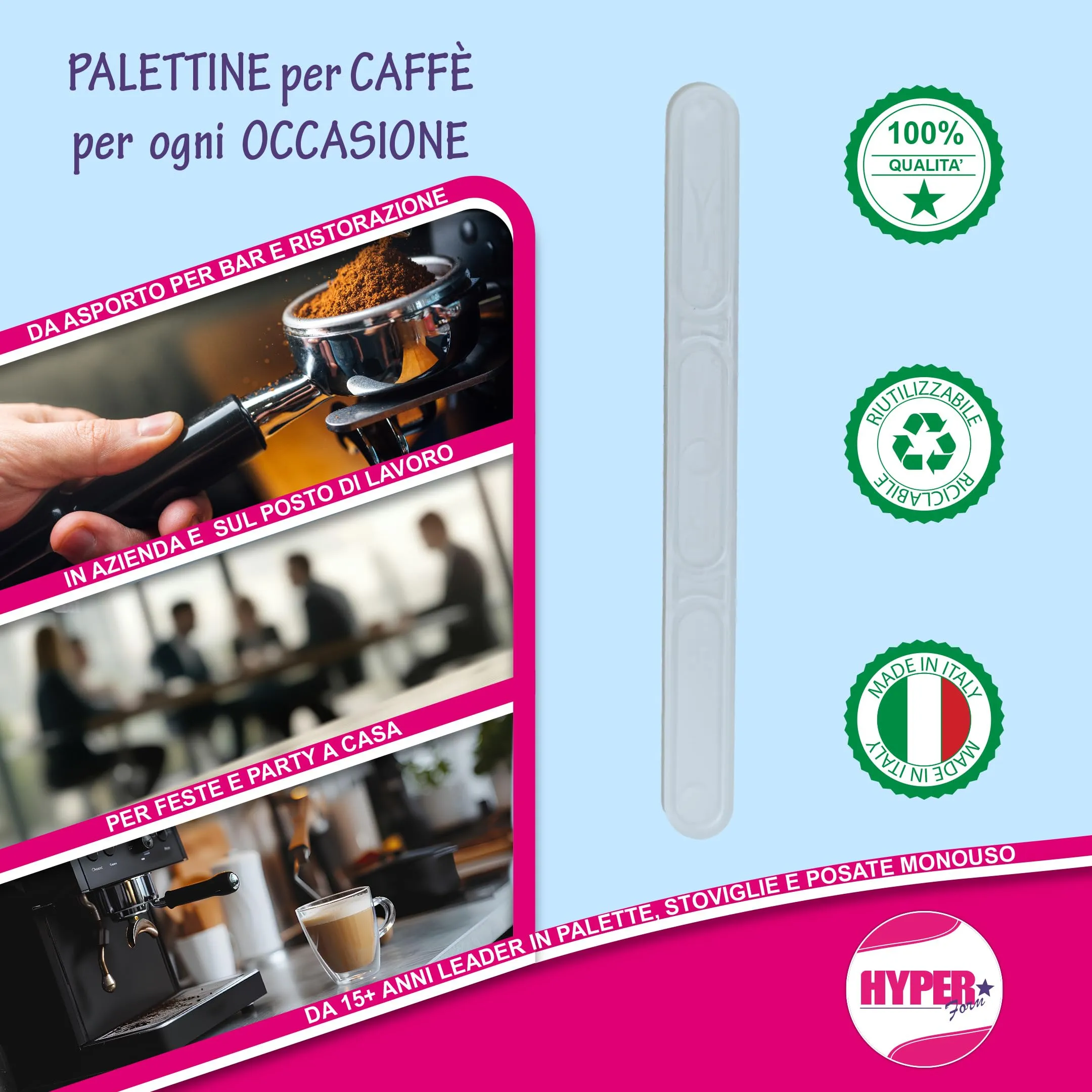 HYPER form 600 Palette Caffè Sigillate in Plastica Riciclabile e Riutilizzabile - immagine 4
