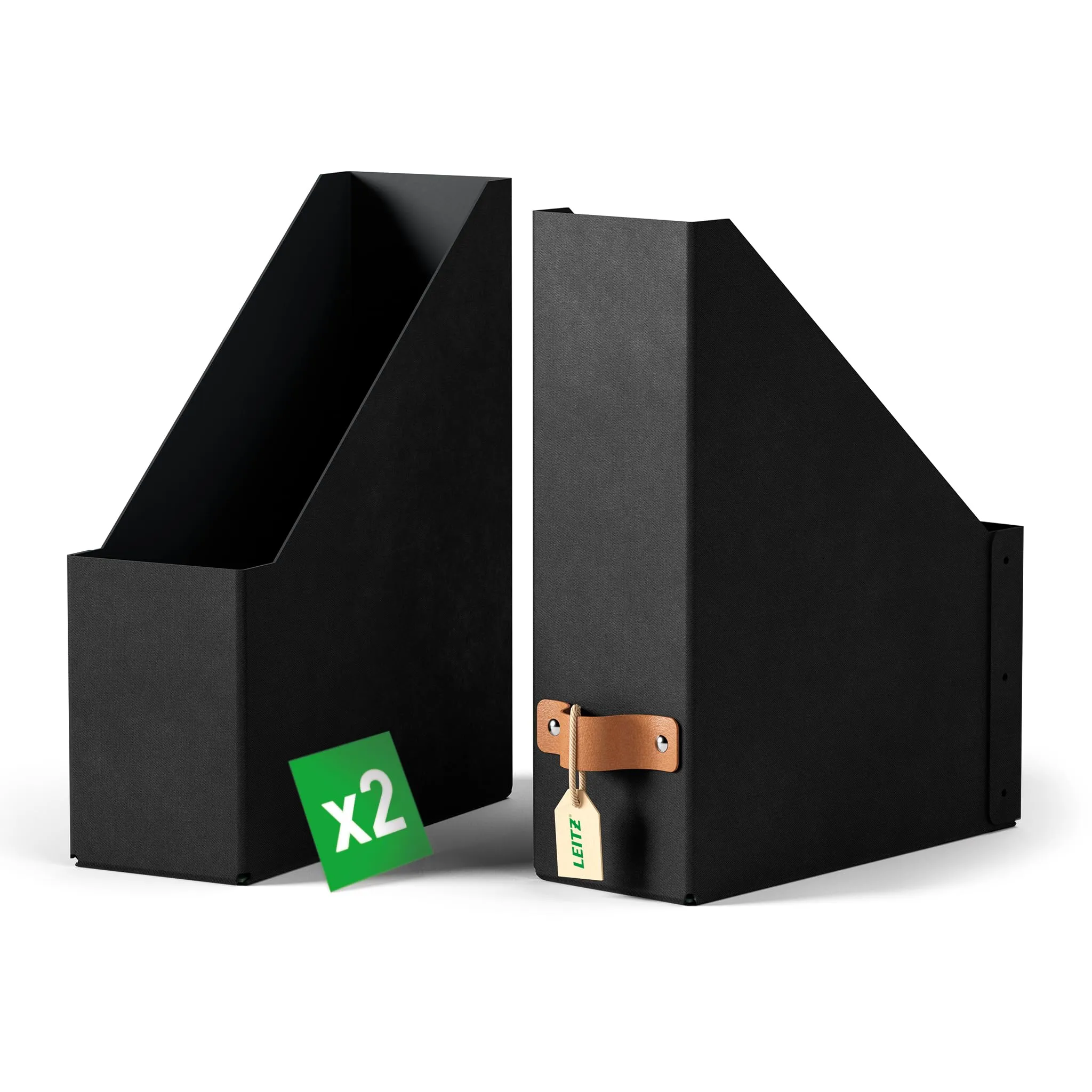 Leitz Puro Set di 2 Portariviste A4, 10 x 26 x 31 cm, Antracite - immagine 1