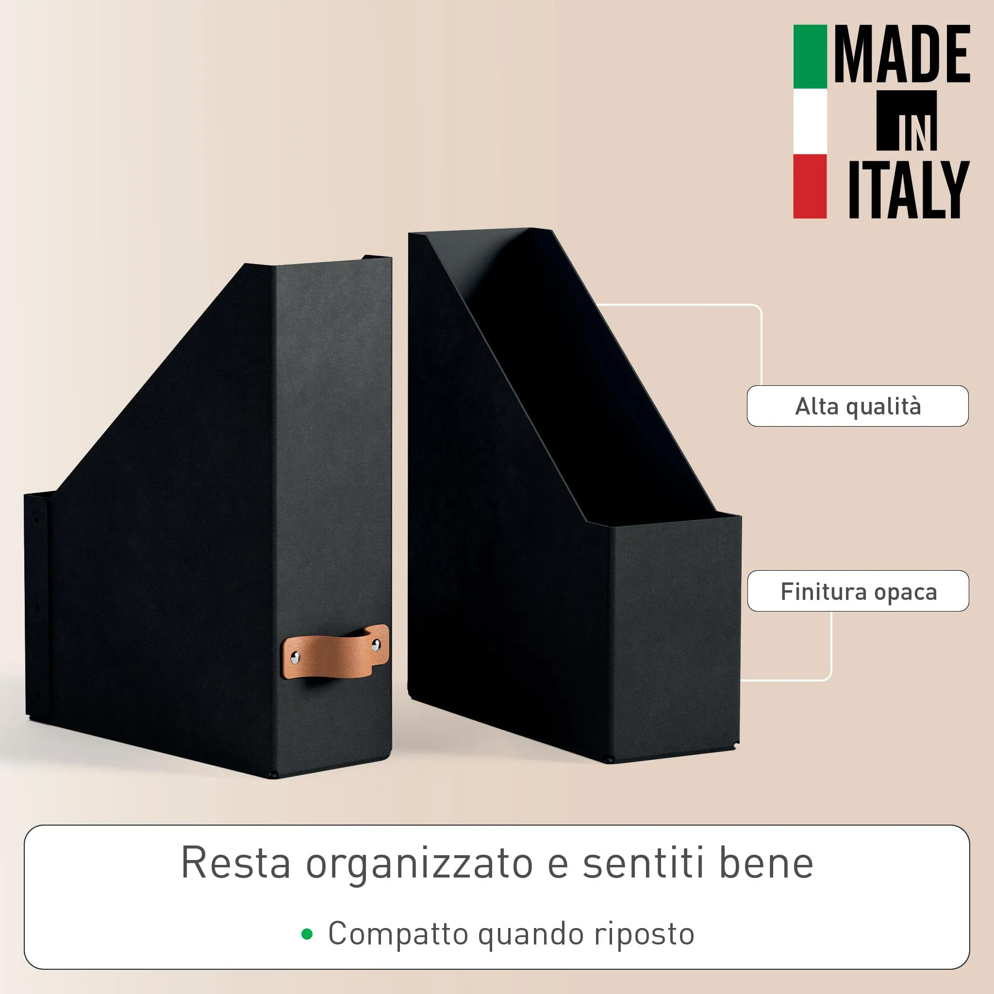 Leitz Puro Set di 2 Portariviste A4, 10 x 26 x 31 cm, Antracite - immagine 3