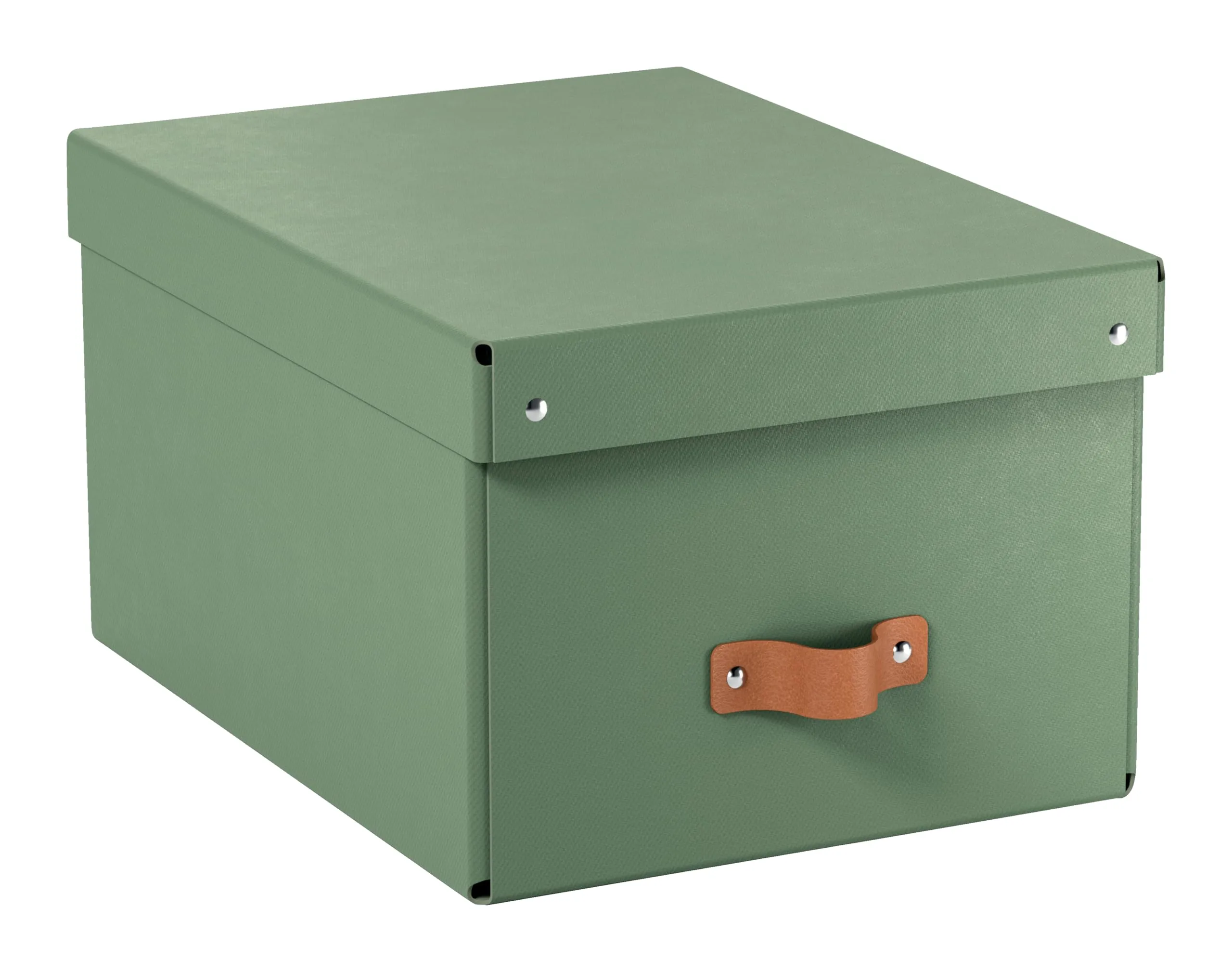 Leitz Puro Set di 2 Scatole Portaoggetti Medie con Coperchio, 17 Litri, 27 x 37 x 20 cm, Verde Malva - immagine 1