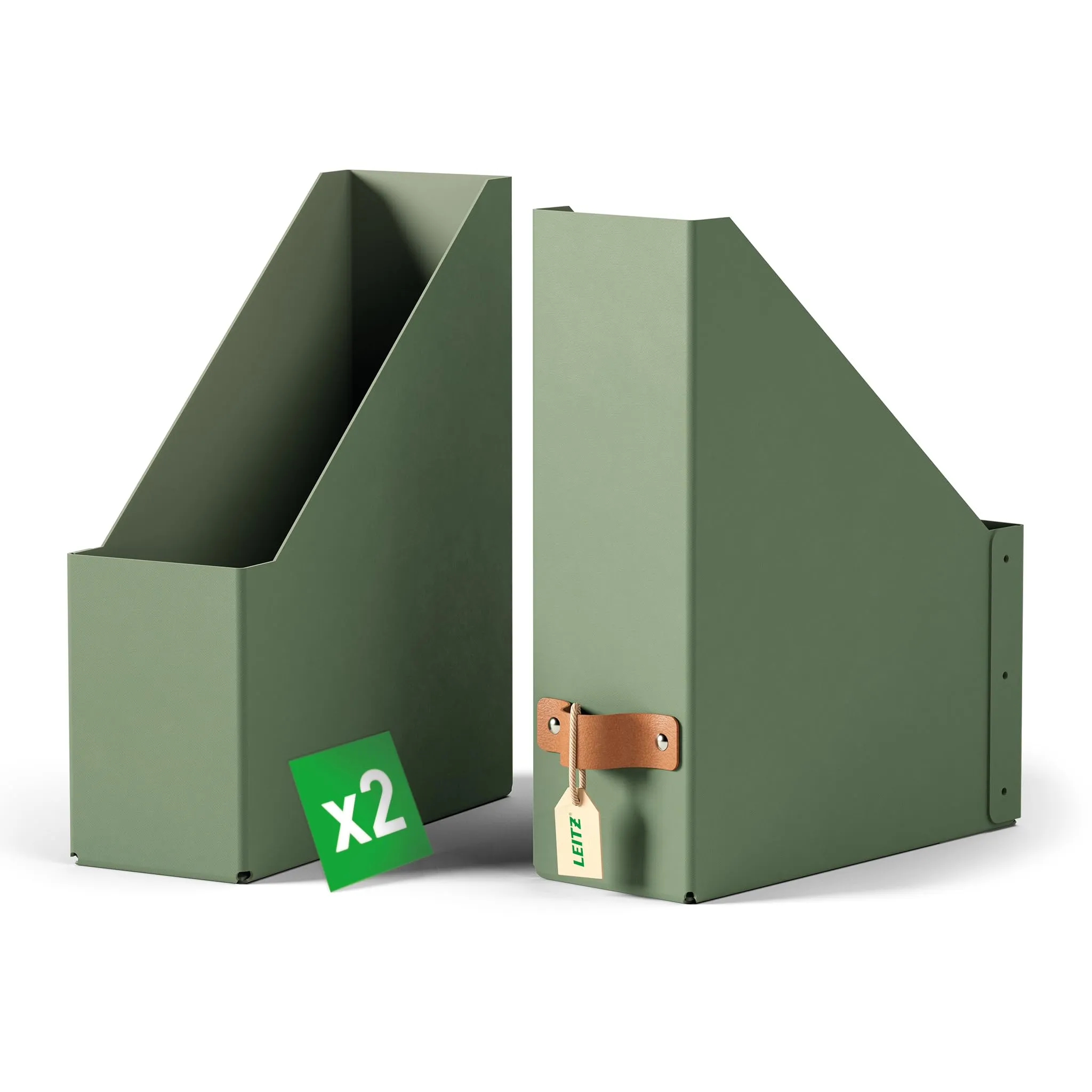 Leitz Puro Set di 2 Portariviste A4, 10 x 26 x 31 cm, Verde Malva - immagine 1