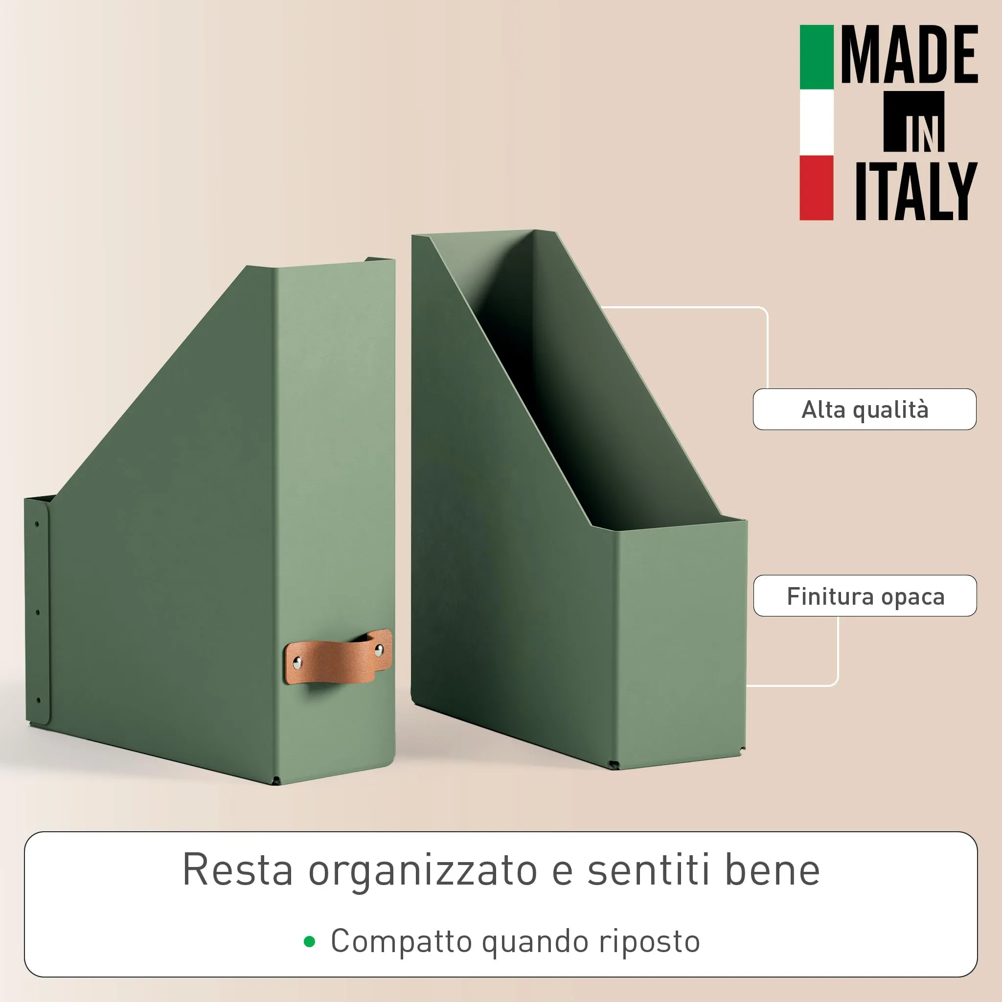 Leitz Puro Set di 2 Portariviste A4, 10 x 26 x 31 cm, Verde Malva - immagine 3