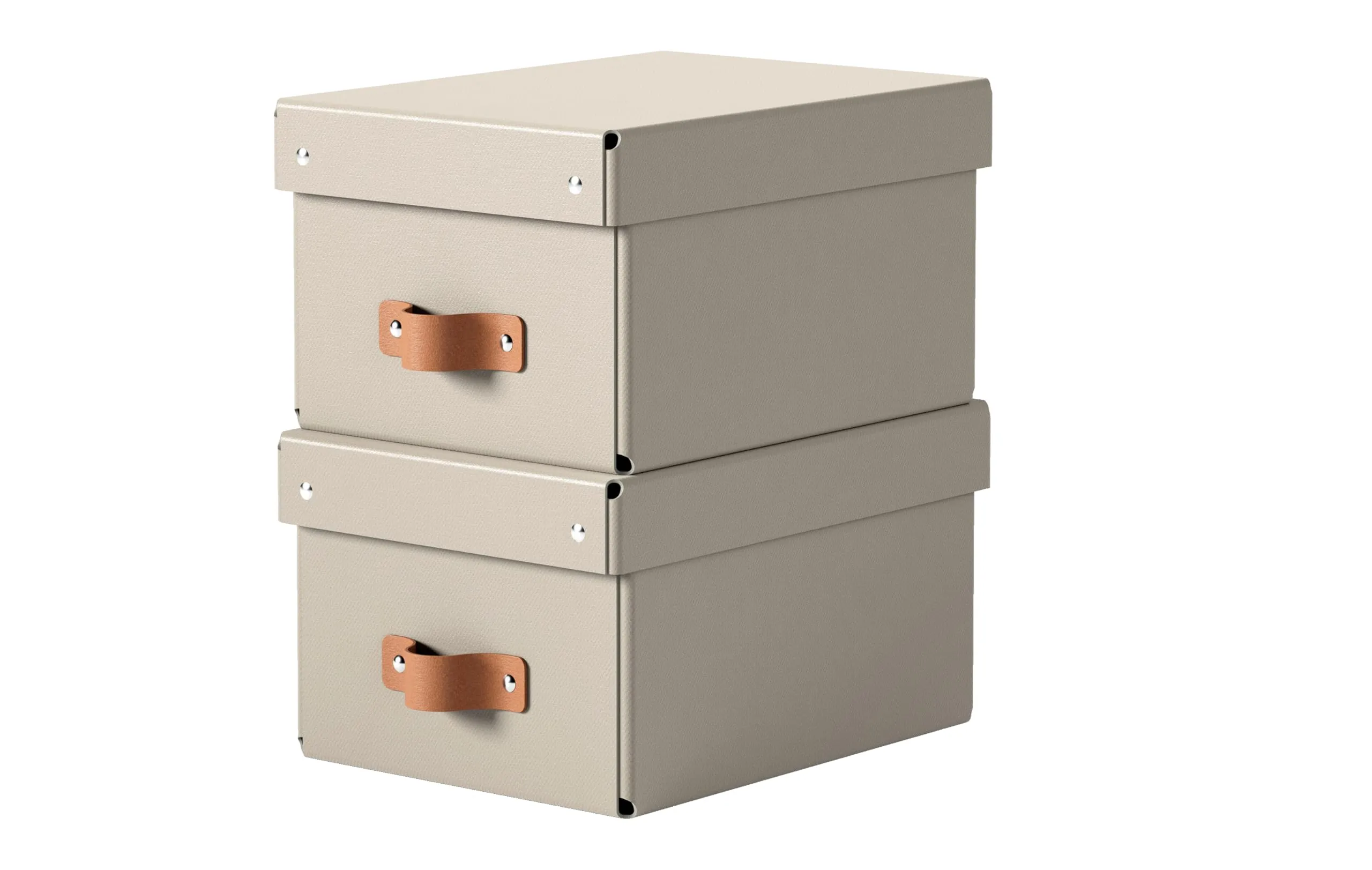 Leitz Puro Set di 2 Scatole Portaoggetti con Coperchio, 7 Litri, 20 x 28 x 15 cm, Tortora, 61470012 - immagine 3