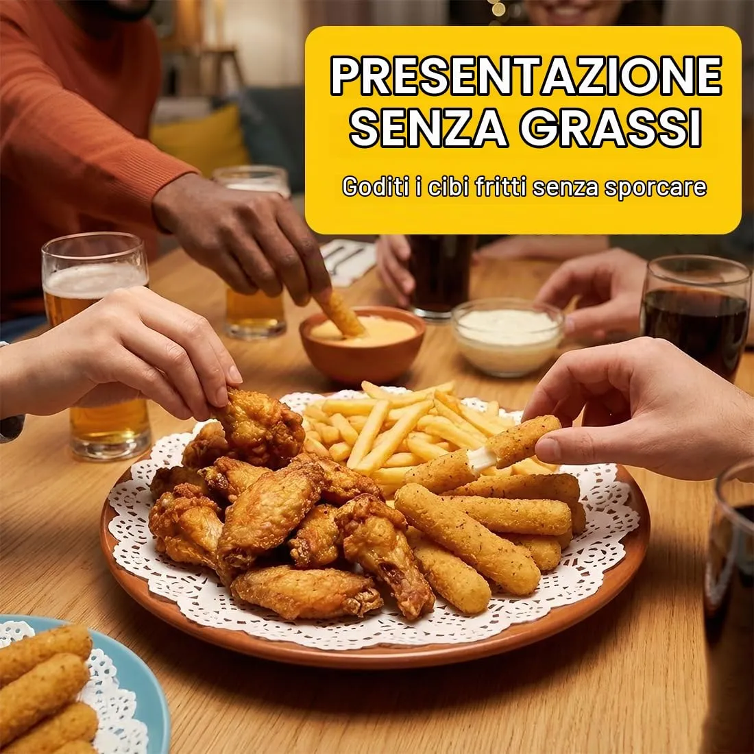 WOXJENA Tovagliette per Torte in Carta, Rotonde, Assorbenti l'olio, 10.5", Bianco, 50 Pezzi - immagine 6
