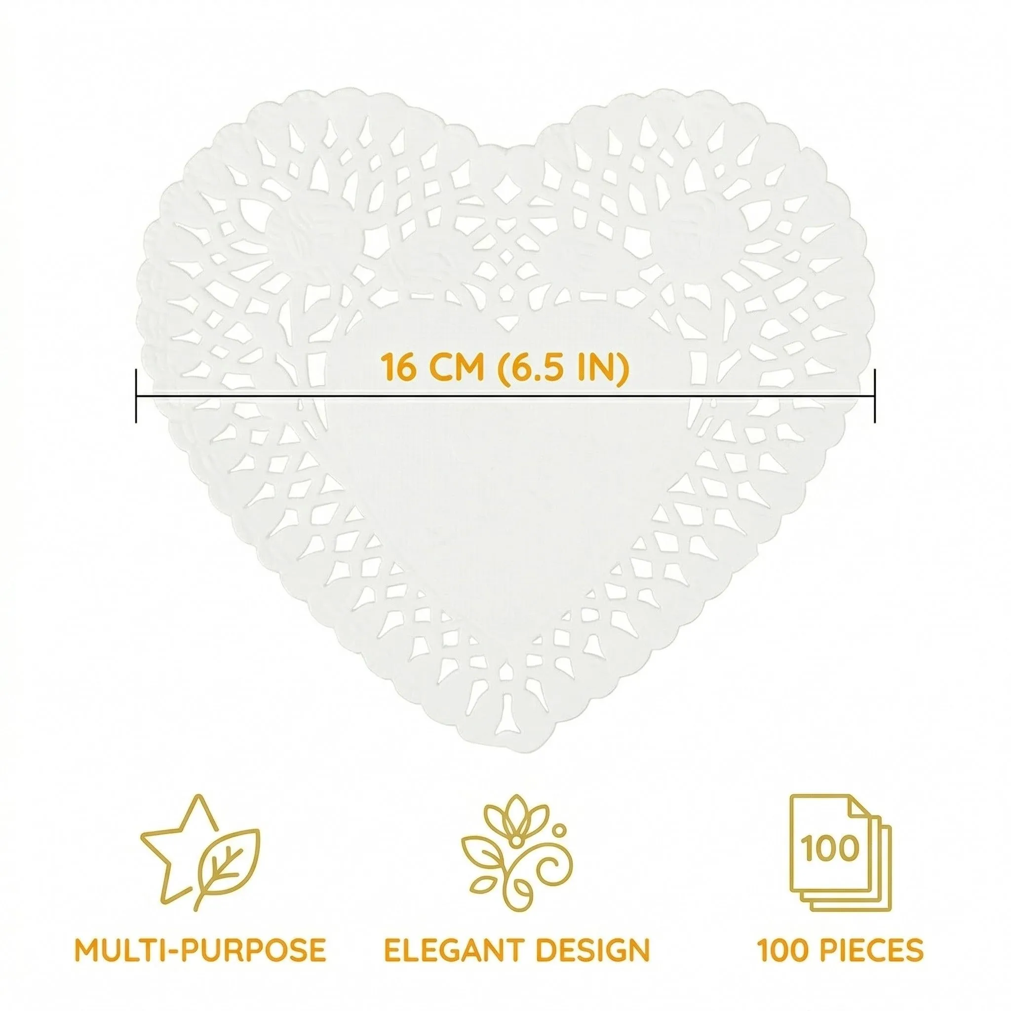 CEJAS Centrino In Pizzo Bianco, 16 x 13.5 cm, 100 Pezzi - immagine 6