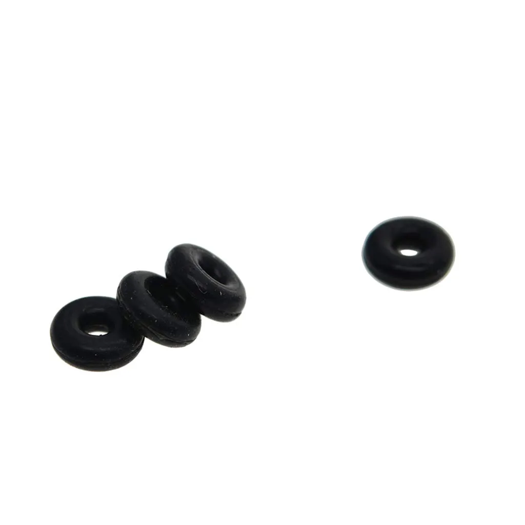 Hellery Silicon Rubber Stopper Rings Perline Spacer for European Charm Bracelets - Black, 100 pieces - immagine 8
