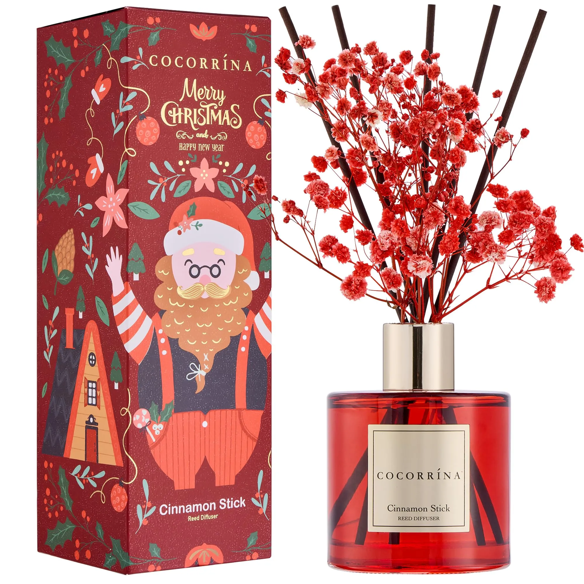COCORRÍNA Diffusore Profumo Ambiente Cinnamon Stick, 200ml con 8 Bastoncini - immagine 2