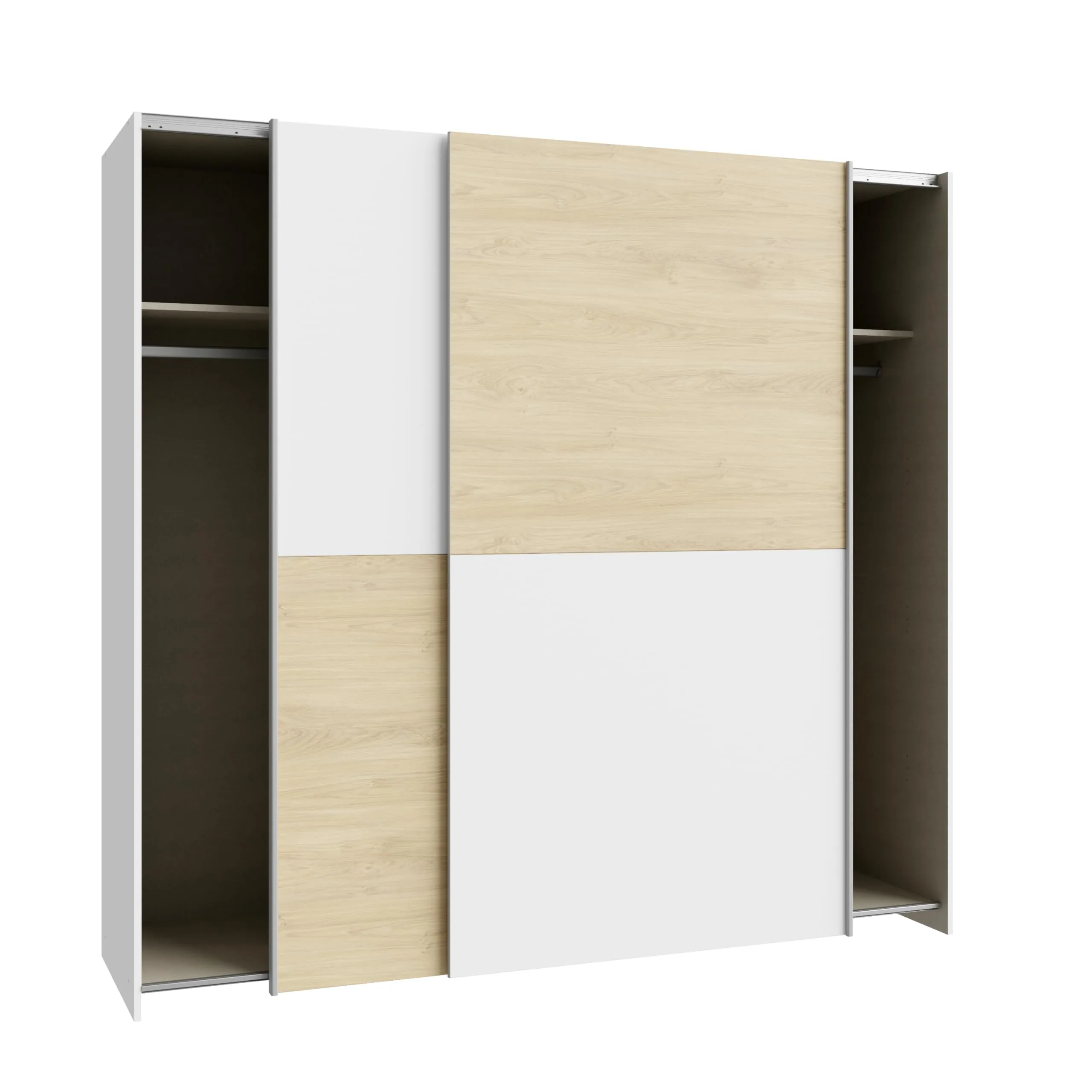 AVANTI TRENDSTORE Freddy Armadio con ante scorrevoli in legno truciolare 200x191x61 cm - immagine 4
