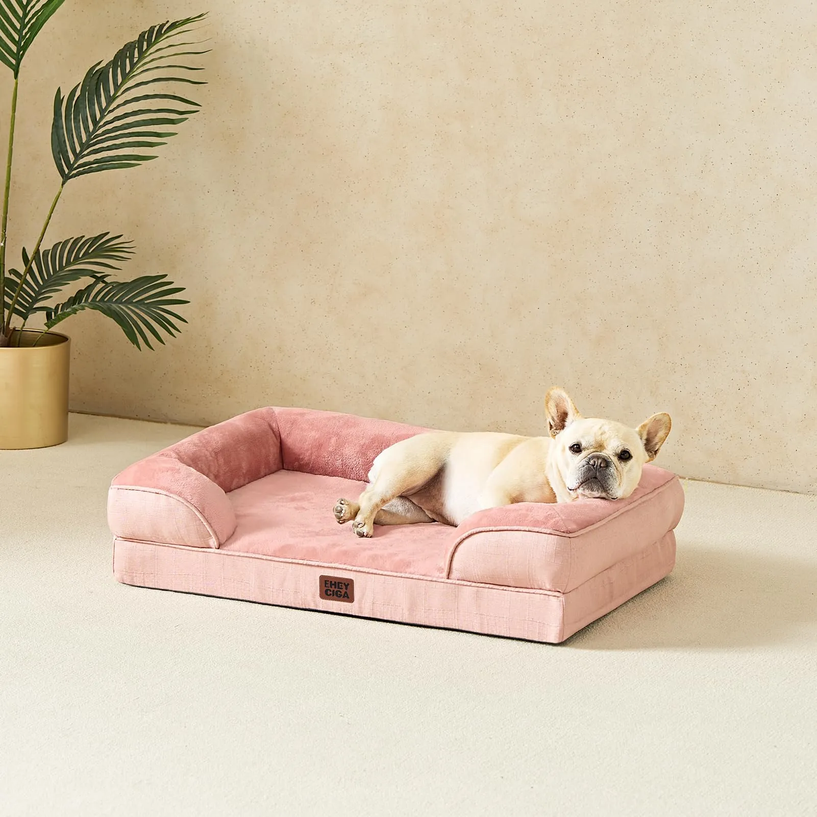 EHEYCIGA Cuccia Cane Interno Taglia Media, 76x51x16cm, Rosa - immagine 7