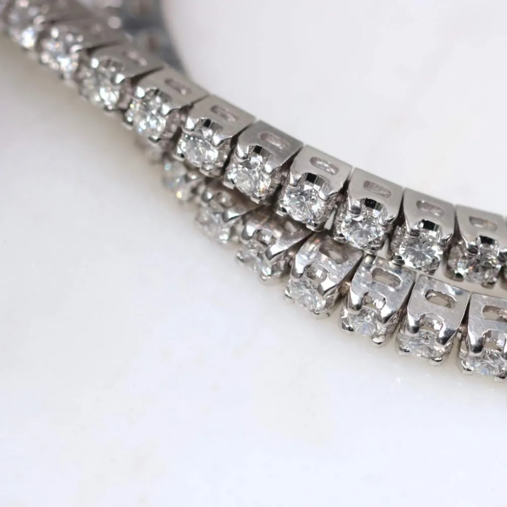 Light-Jewelry Bracciale Tennis Uomo Donna con Zirconi, Placcato Oro Bianco 18k - immagine 4