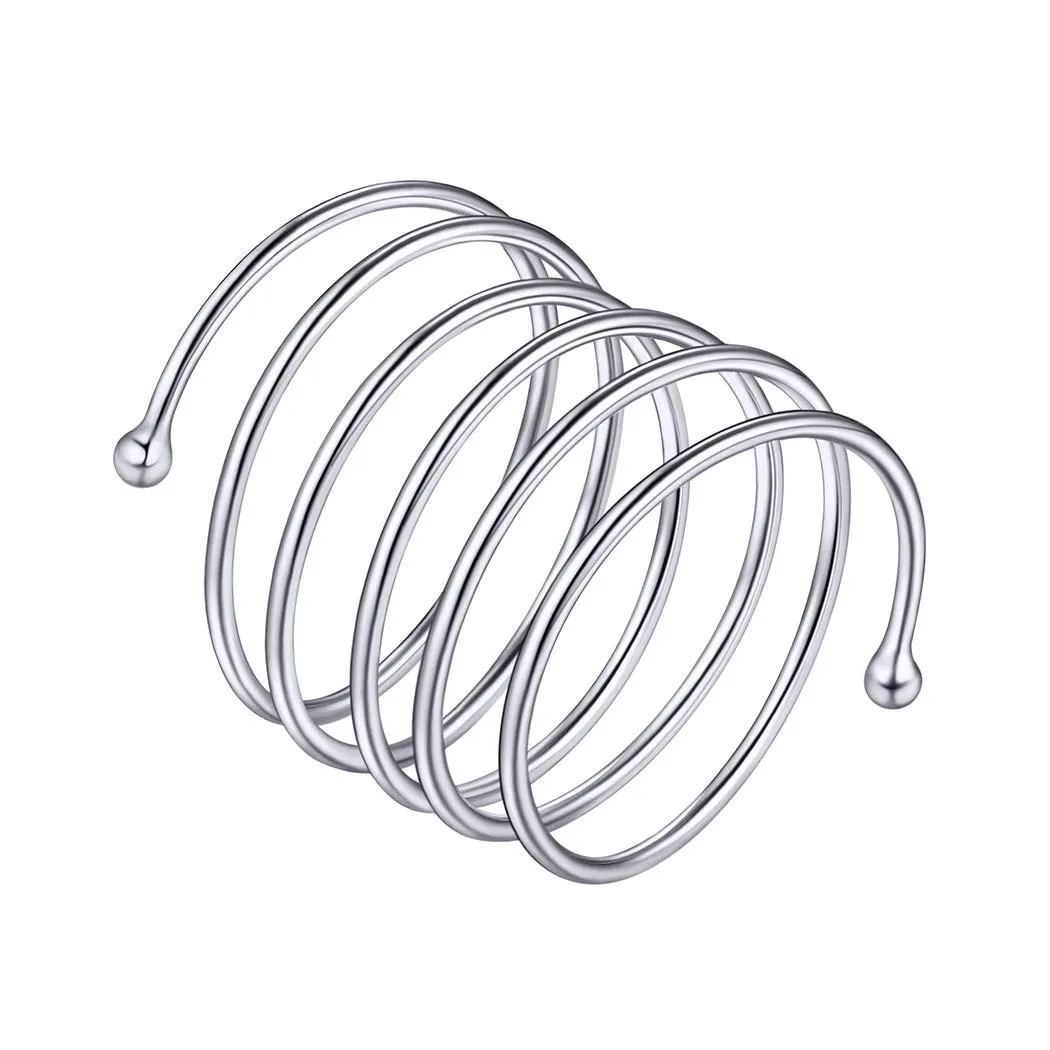 PROSILVER Anello Multifilo Donna Regolabile in Argento Sottile Avvolgente - immagine 1