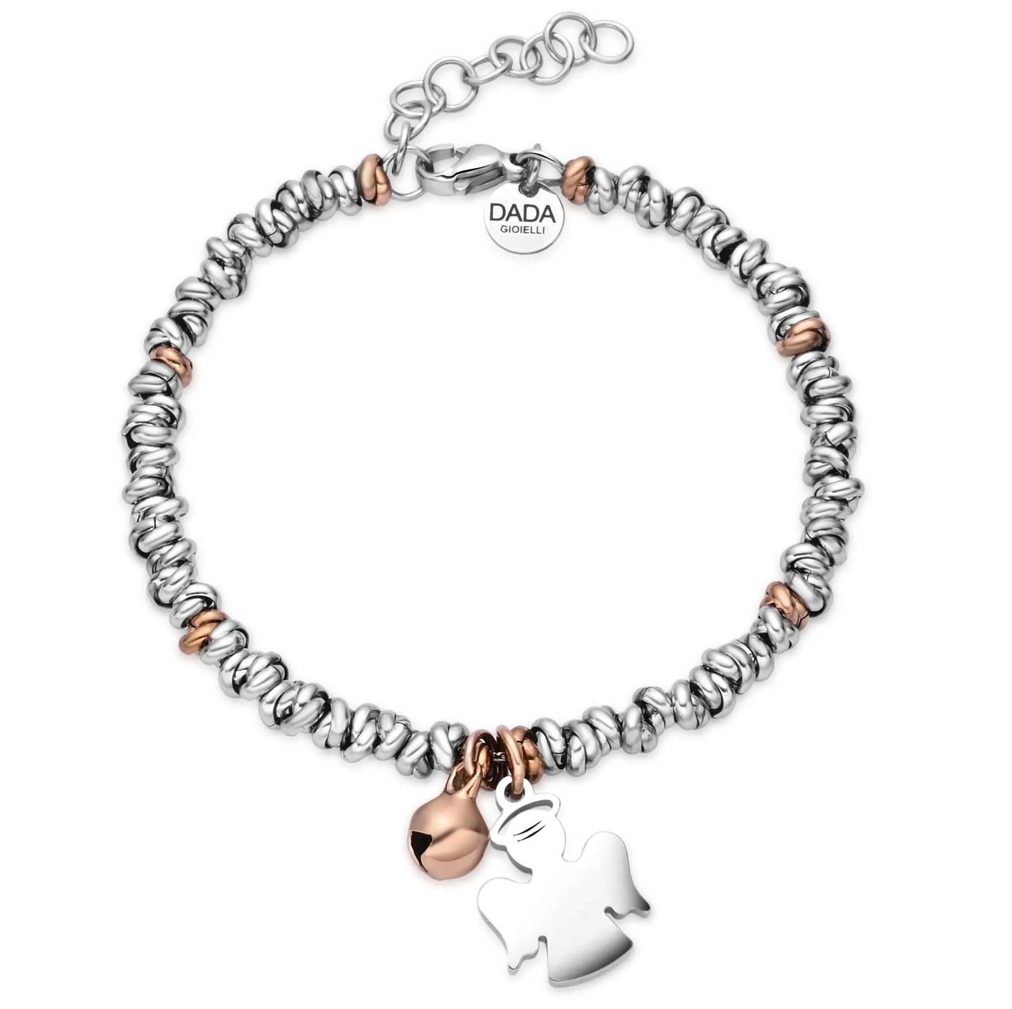 Dada Gioielli Bracciale Donna Anelli Intrecciati Nodino Acciaio Inox - immagine 1