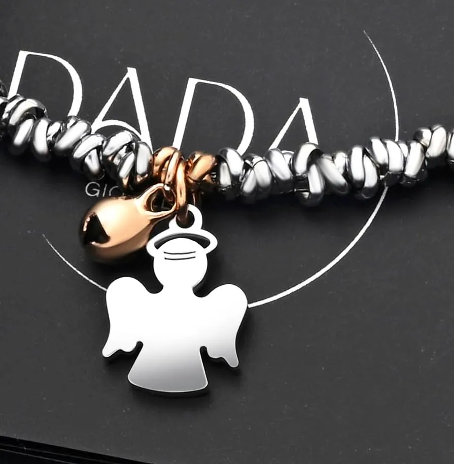 Dada Gioielli Bracciale Donna Anelli Intrecciati Nodino Acciaio Inox - immagine 5