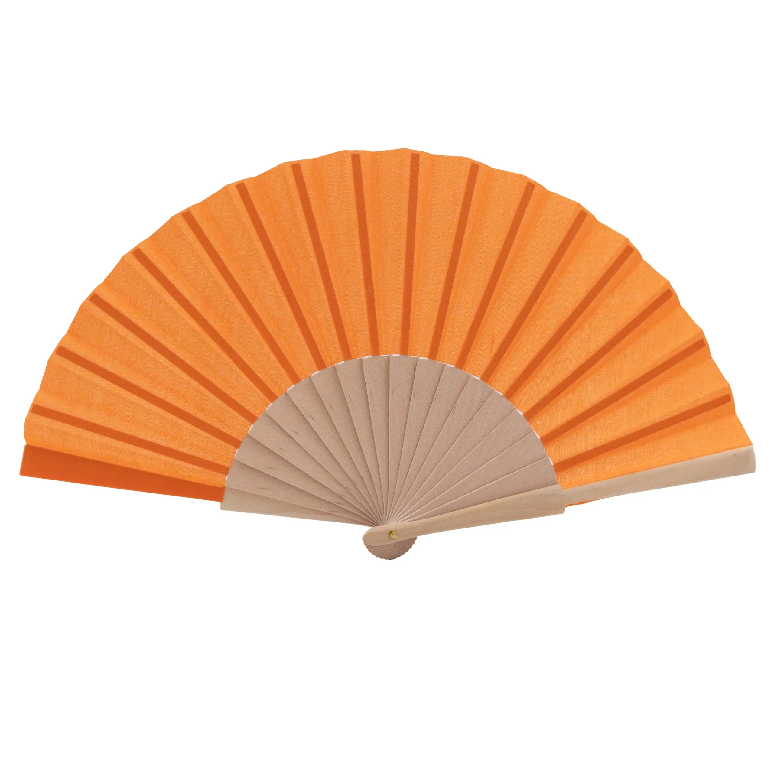 MAPIMANIA Ventaglio Arancione in Tessuto e Legno, Pieghevole, Art. 67 - immagine 1