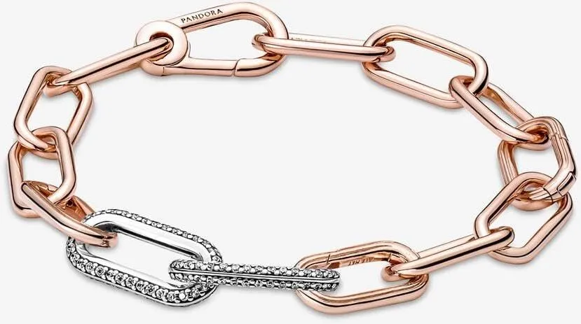 Pandora Me Link Doppio in Argento Sterling con Zirconia Cubica Trasparente 799660C02 - immagine 4