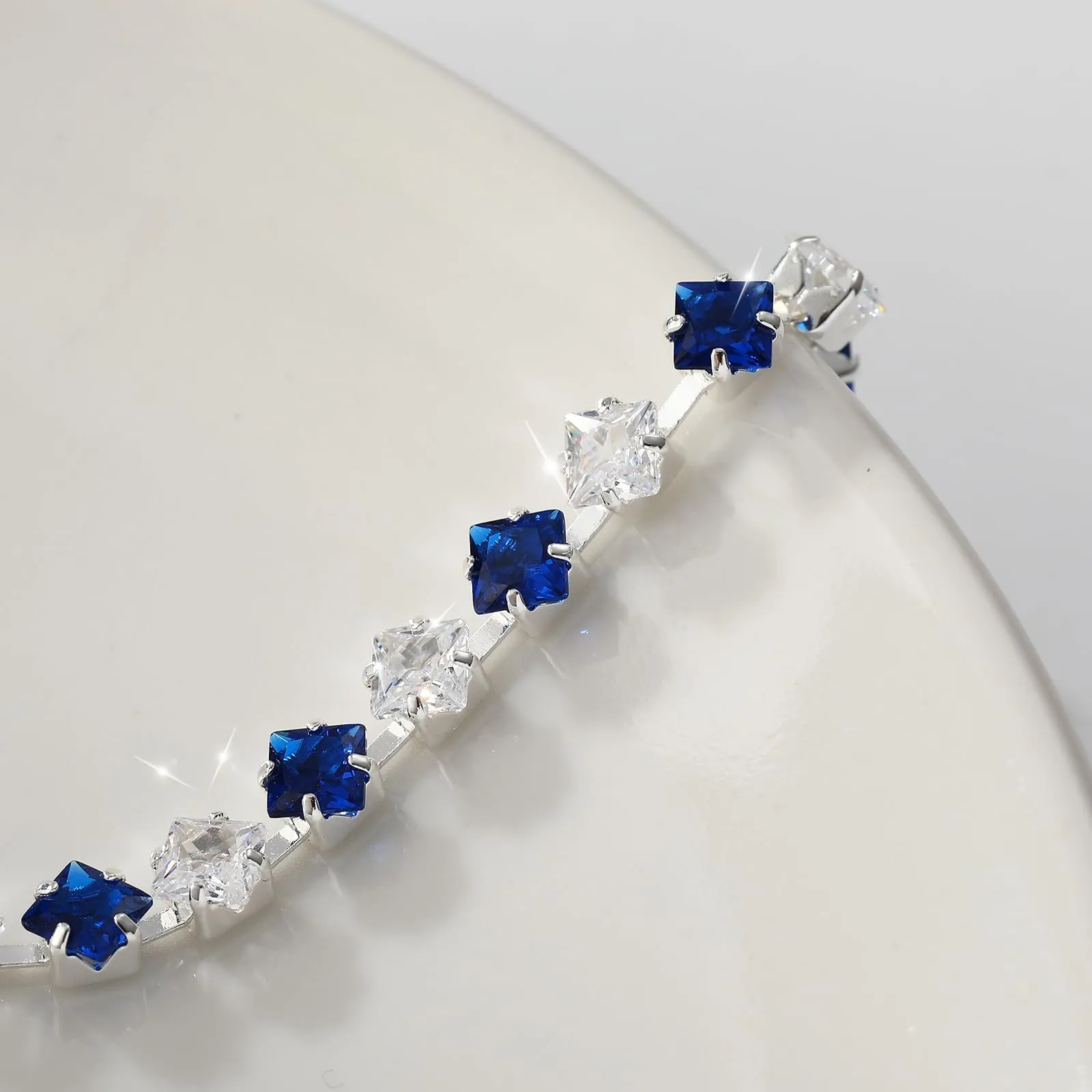 Esmoly Bracciale Tennis Donna in Argento con Pietre Natali e Zirconi 5A Regolabile (09-Settembre) - immagine 2