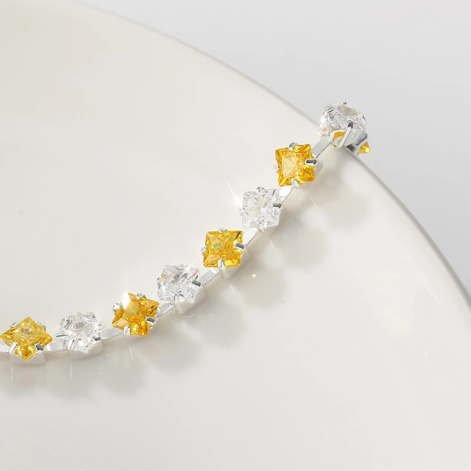 Esmoly Bracciale Tennis Donna in Argento con Zirconi 5A e Pietre Natali (11-Novembre) - immagine 2