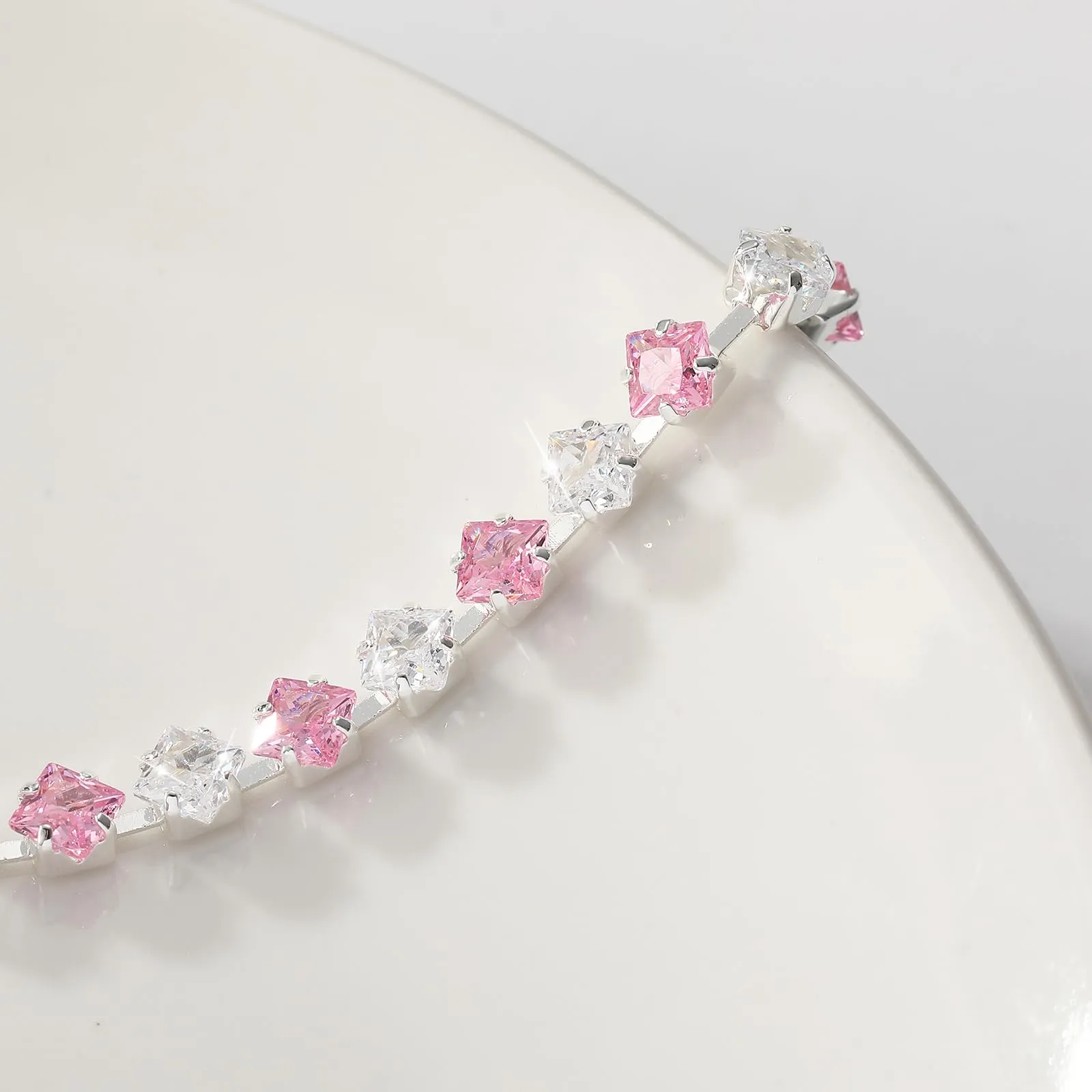 Esmoly Bracciale Tennis Donna in Argento con Zircone 5A e Pietre Natali (10-Ottobre) - immagine 2