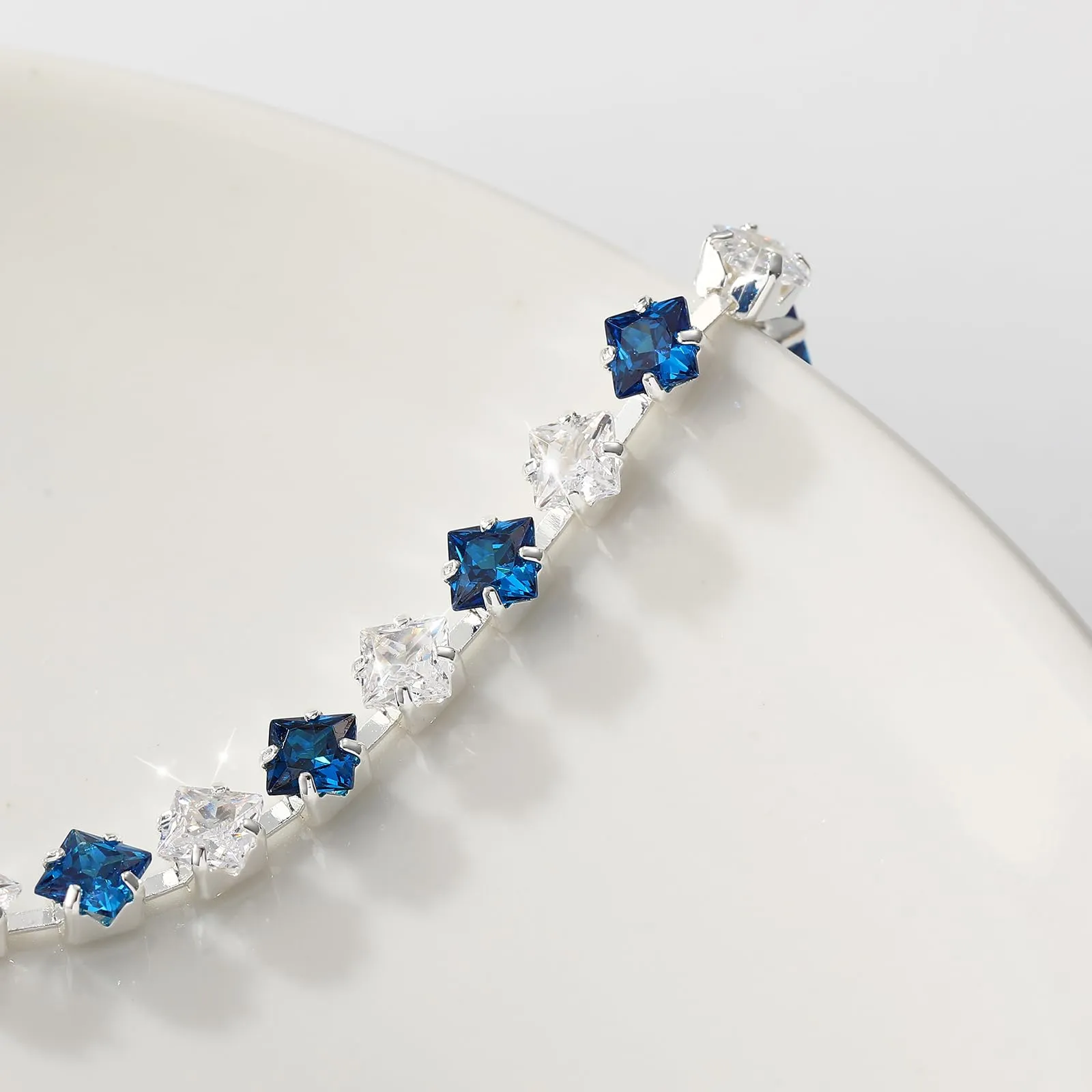Esmoly Bracciale Tennis Donna in Argento con Pietre Natali e Zirconi 5A Regolabile (03-Marzo) - immagine 2