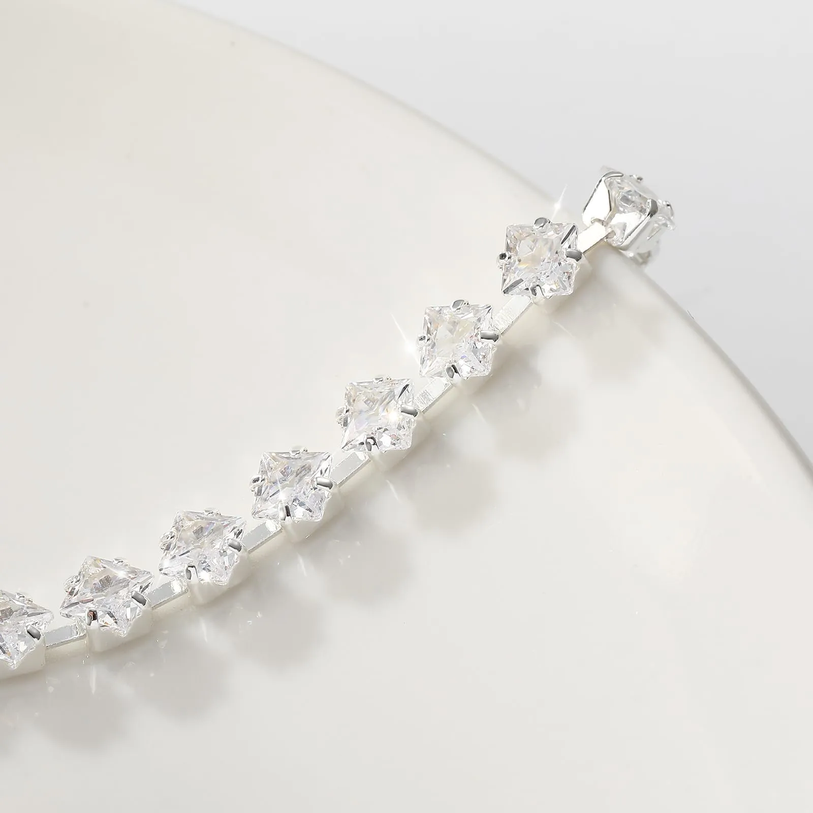 Esmoly Bracciale Tennis Donna in Argento con Pietre Natali e Zircone 5A Regolabile (04-Aprile) - immagine 2