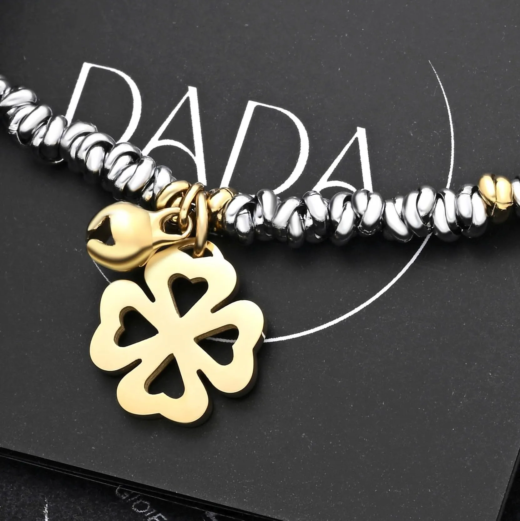 Dada Gioielli Bracciale Donna Anelli Intrecciati Nodino Acciaio Inox - immagine 5