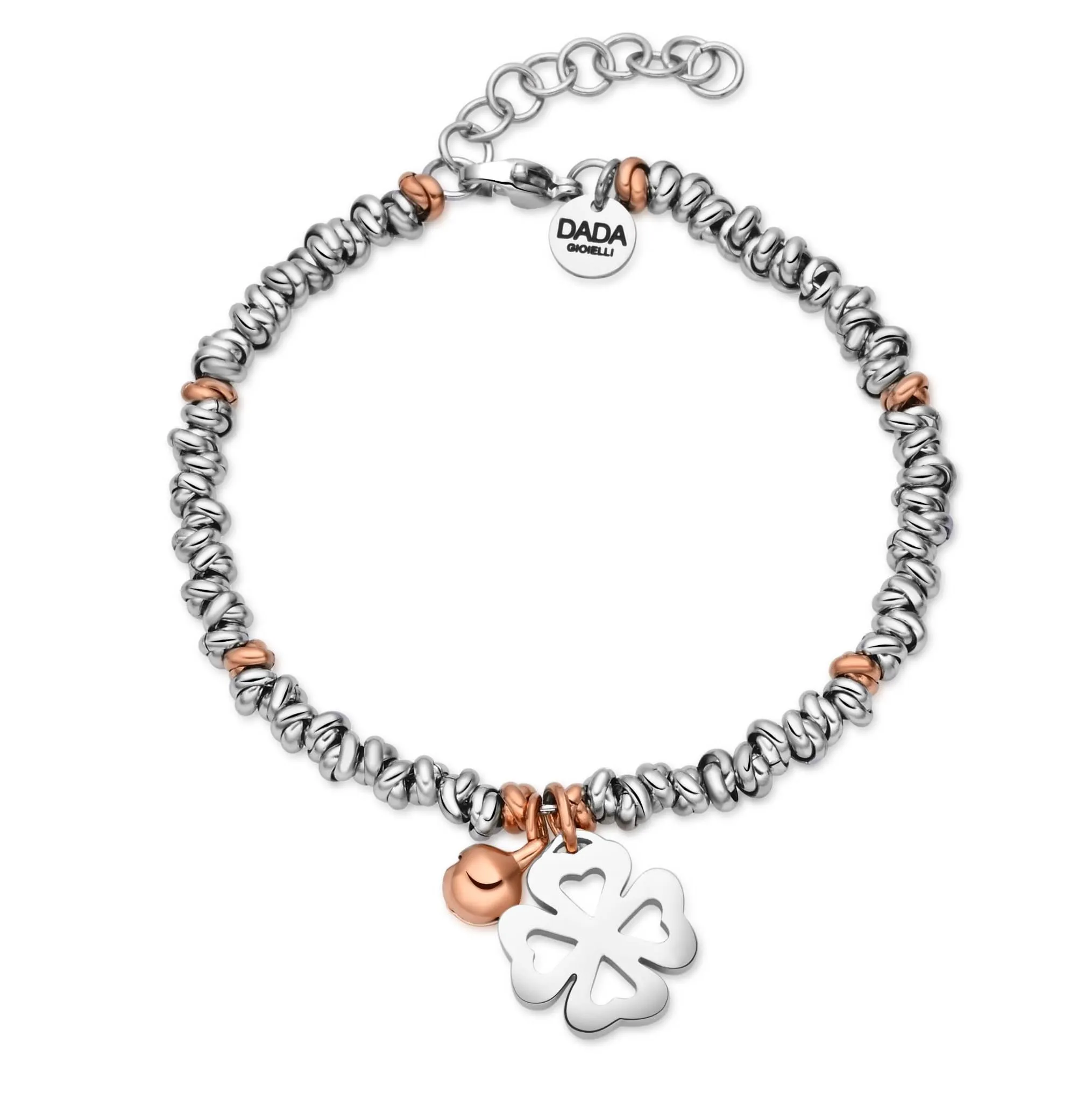Dada Gioielli Bracciale Donna Anelli Intrecciati Nodino Acciaio Inox - immagine 1