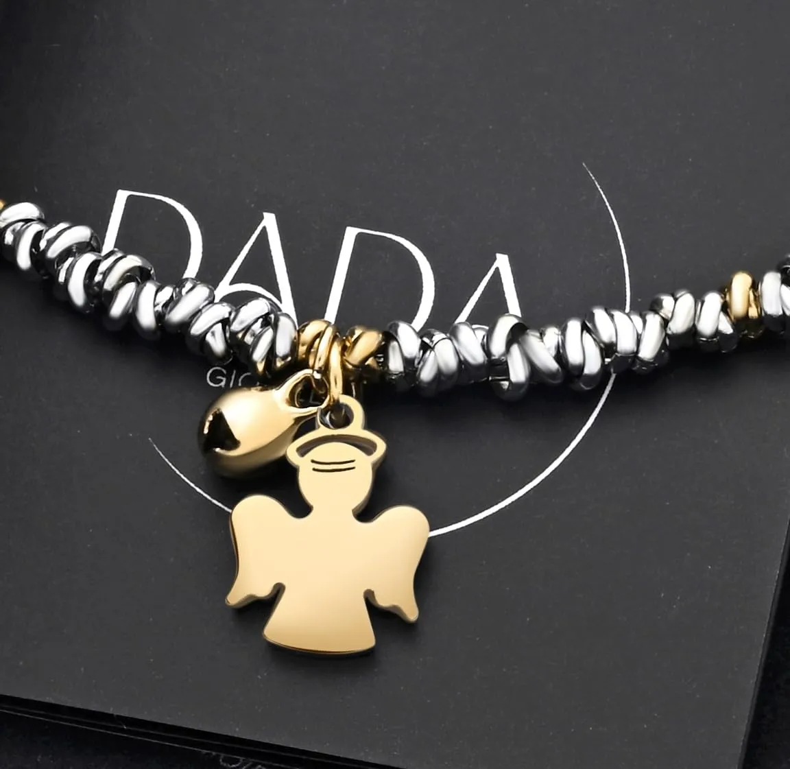Dada Gioielli Bracciale Donna Anelli Intrecciati Nodino Acciaio Inox - immagine 5