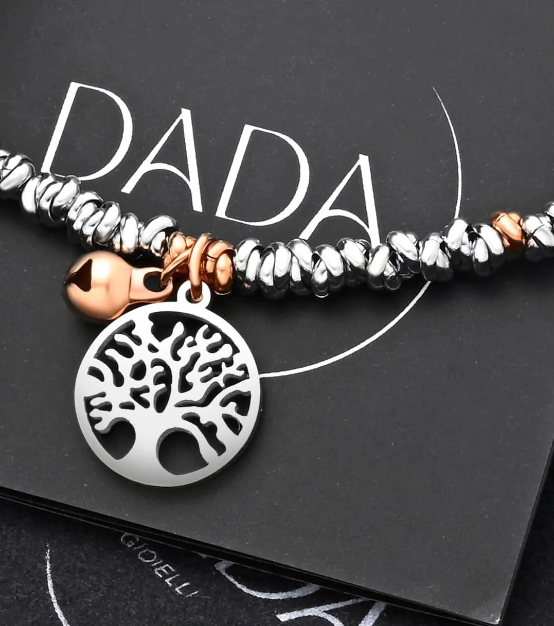 Dada Gioielli Bracciale Donna Anelli Intrecciati Nodino Acciaio Inox - immagine 5