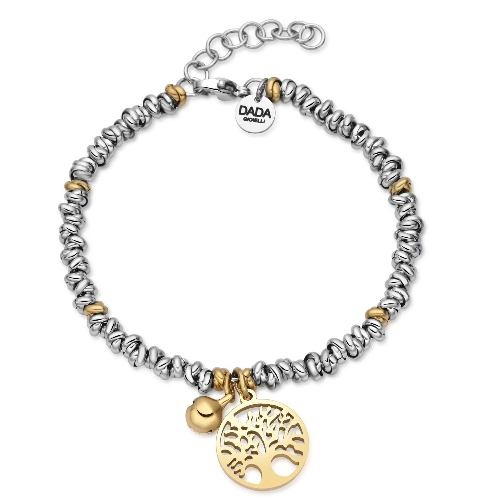 Dada Gioielli Bracciale Donna Anelli Intrecciati Nodino Acciaio Inox - immagine 1